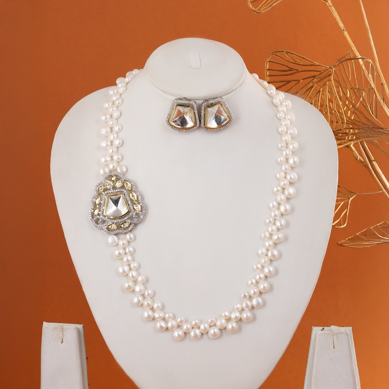 Authentic Hyderabadi Real Button Pearls Set For Women With Certificate(D.No ADPRLS2723)
