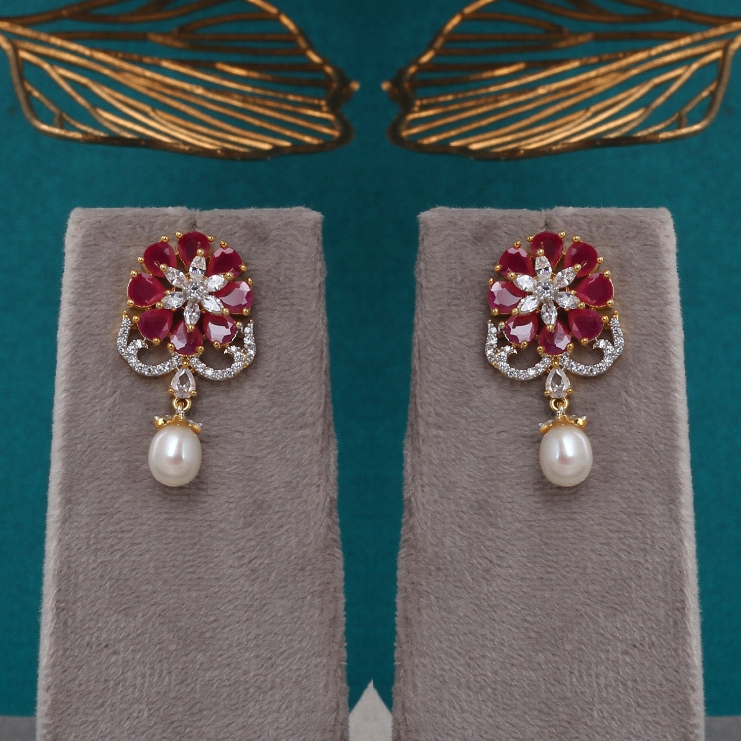 Hand crafted Natural Freshwater Button Pearl Jewelry Set With Certificate(D.No ADPRLS2730)