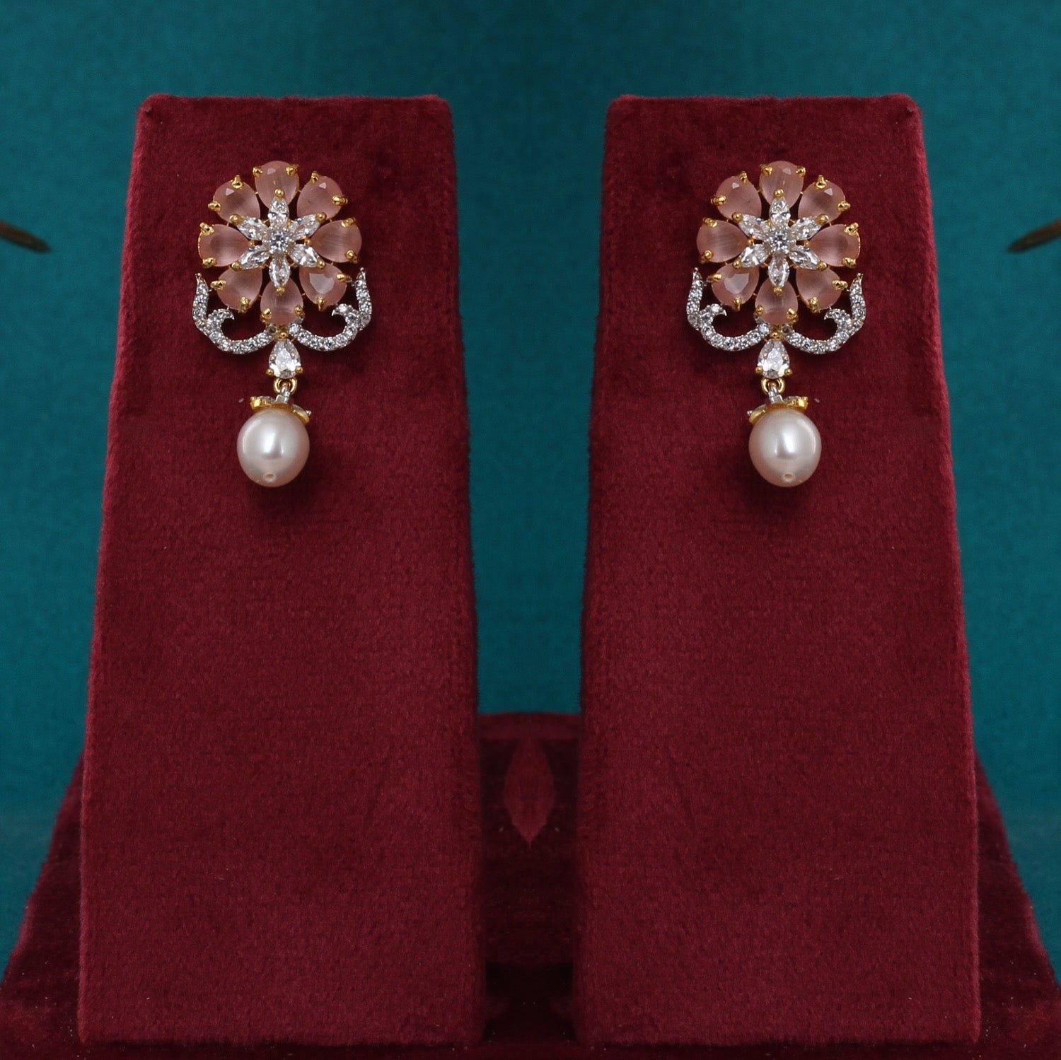 Hand crafted Natural Freshwater Button Pearl Jewelry Set With Certificate(D.No ADPRLS2731)