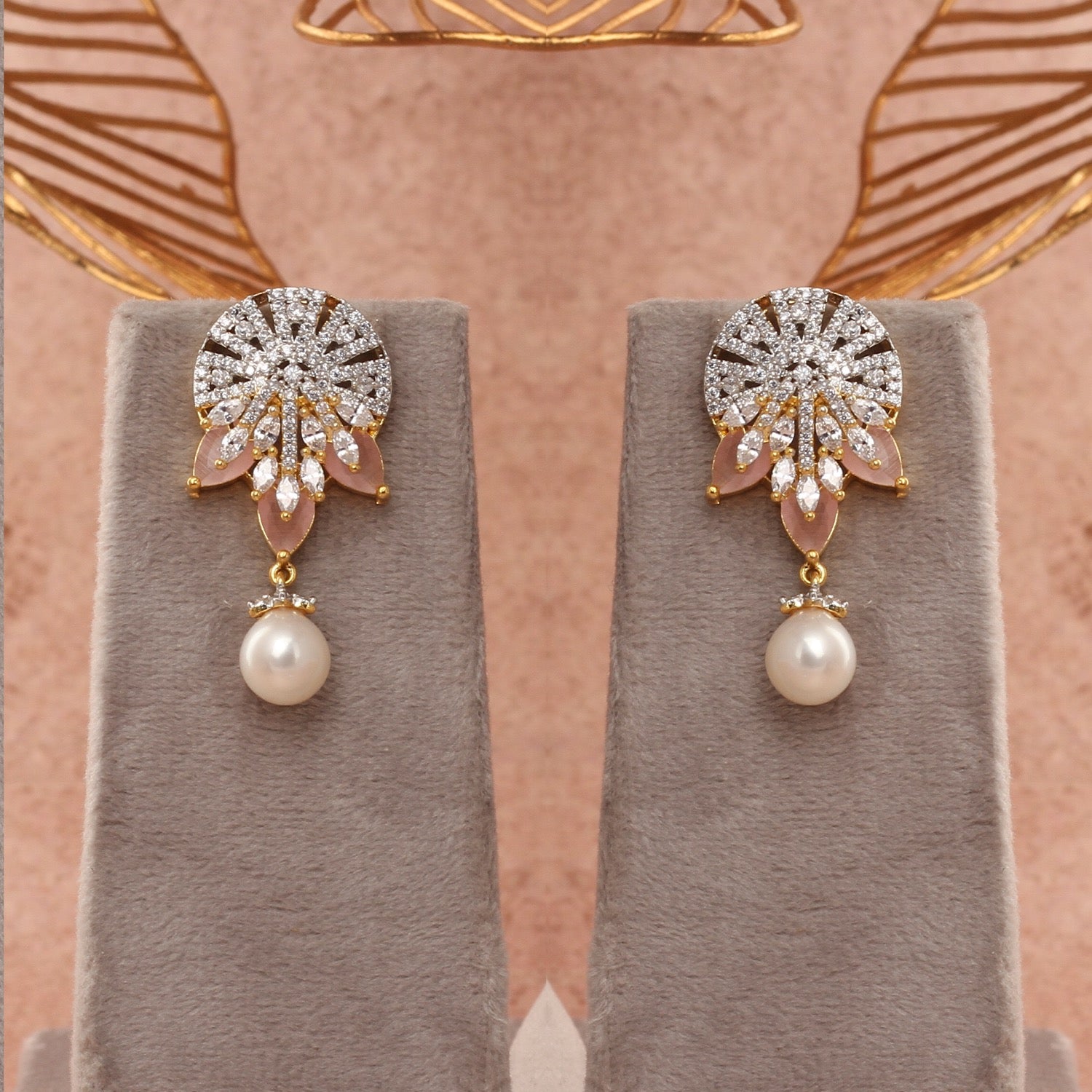 Certified Natural Freshwater Button Pearl Jewelry Set With Certificate(D.No ADPRLS2733)