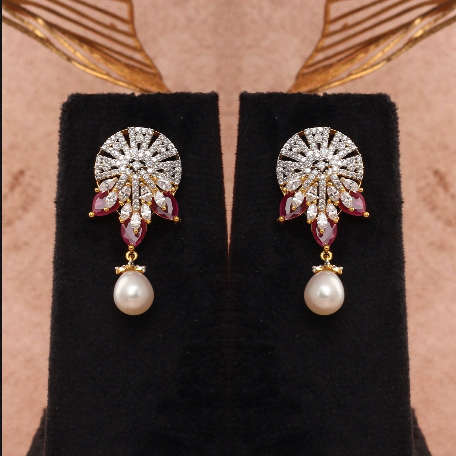 Certified Natural Freshwater Button Pearl Jewelry Set With Certificate(D.No ADPRLS2735)