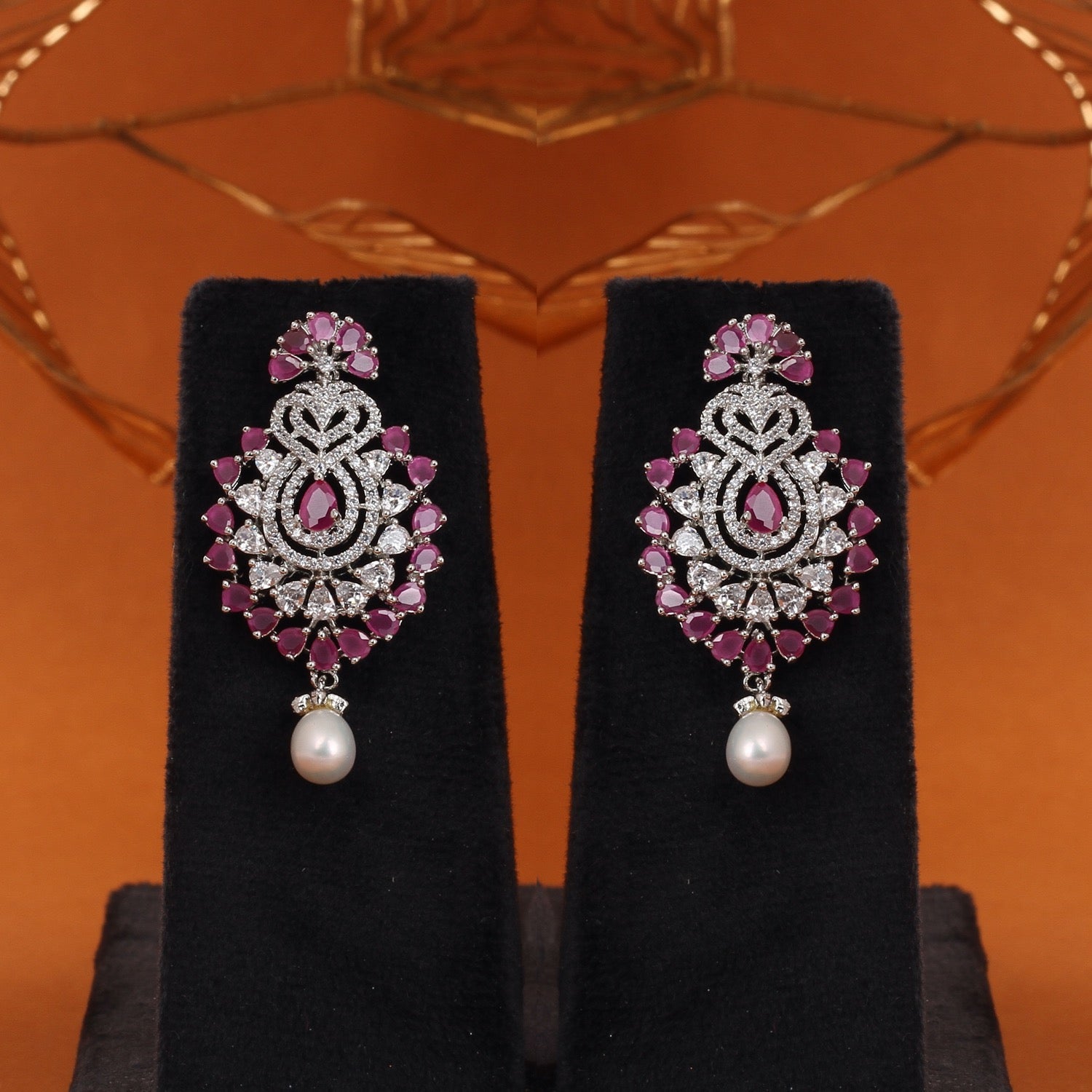 Genuine Natural Freshwater Button Pearl Jewelry Set With Certificate(D.No ADPRLS2764)