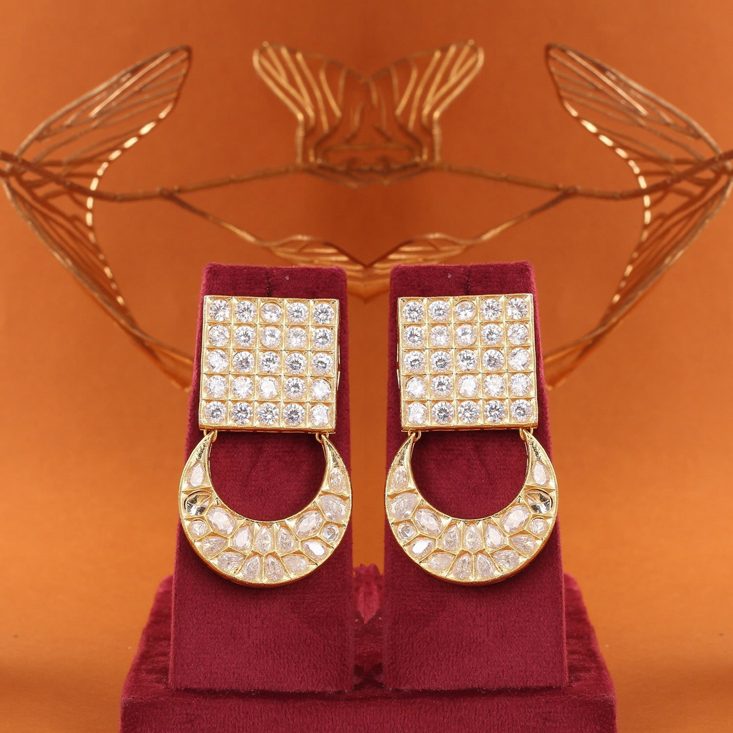 Ethnic Gold-Plated Maharani Style Pearl n Kundan Necklace Set With Certificate(D.No ADPRLS2786)