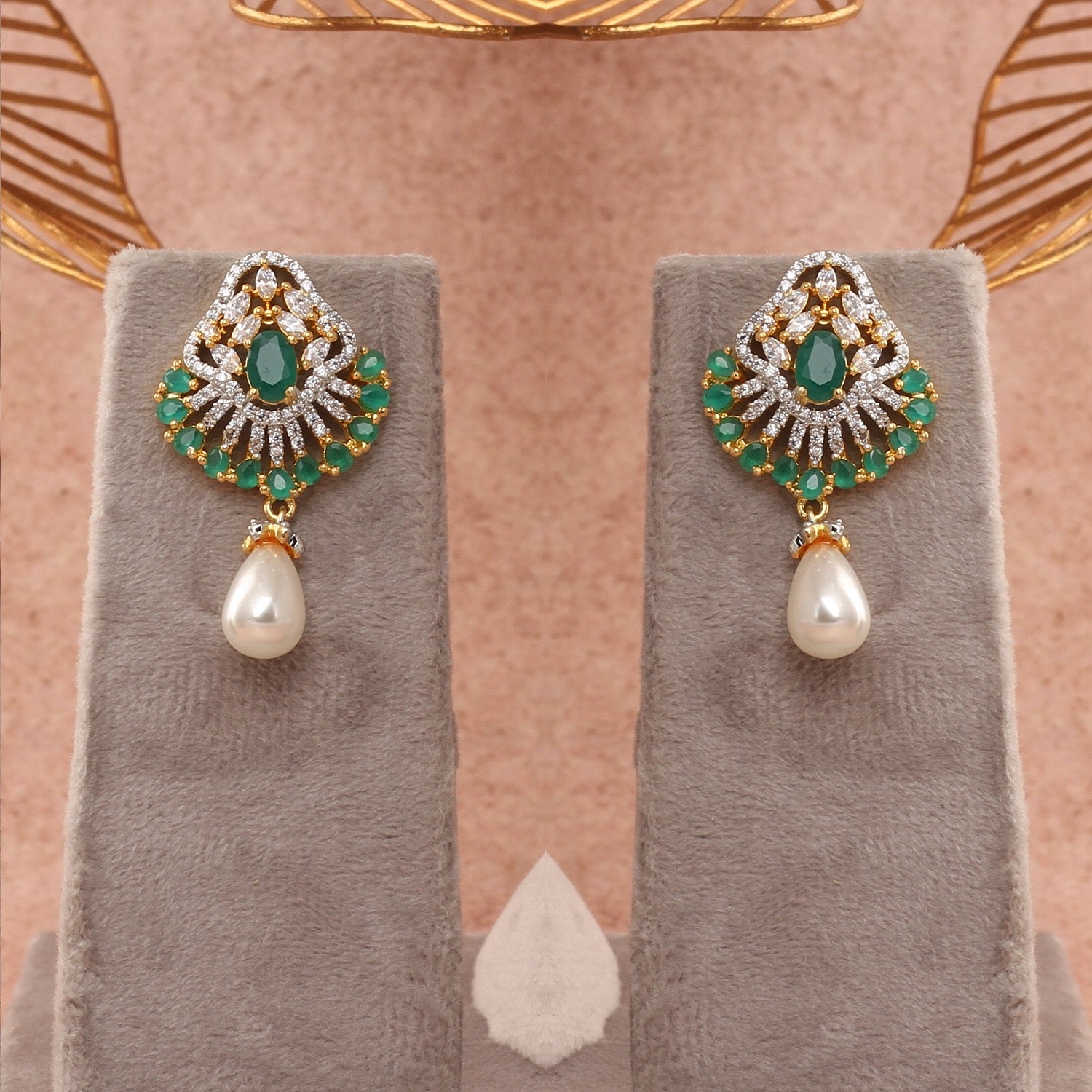 Authentic Triple-Layer Barook Pearls Necklace Set With Certificate(D.No ADPRLS2802)