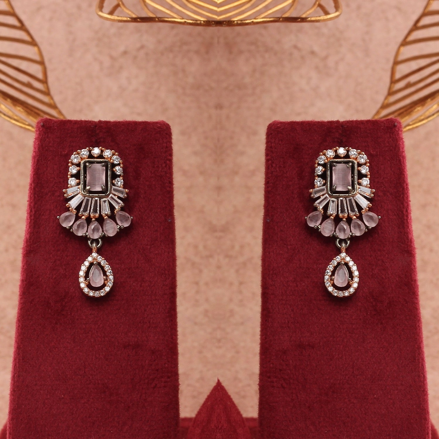 Elegant Multi-Strand Pearl Necklace Set with Sparkling Stone Brooch Accents & Matching Earrings With Certificate(D.No ADPRLS2807)