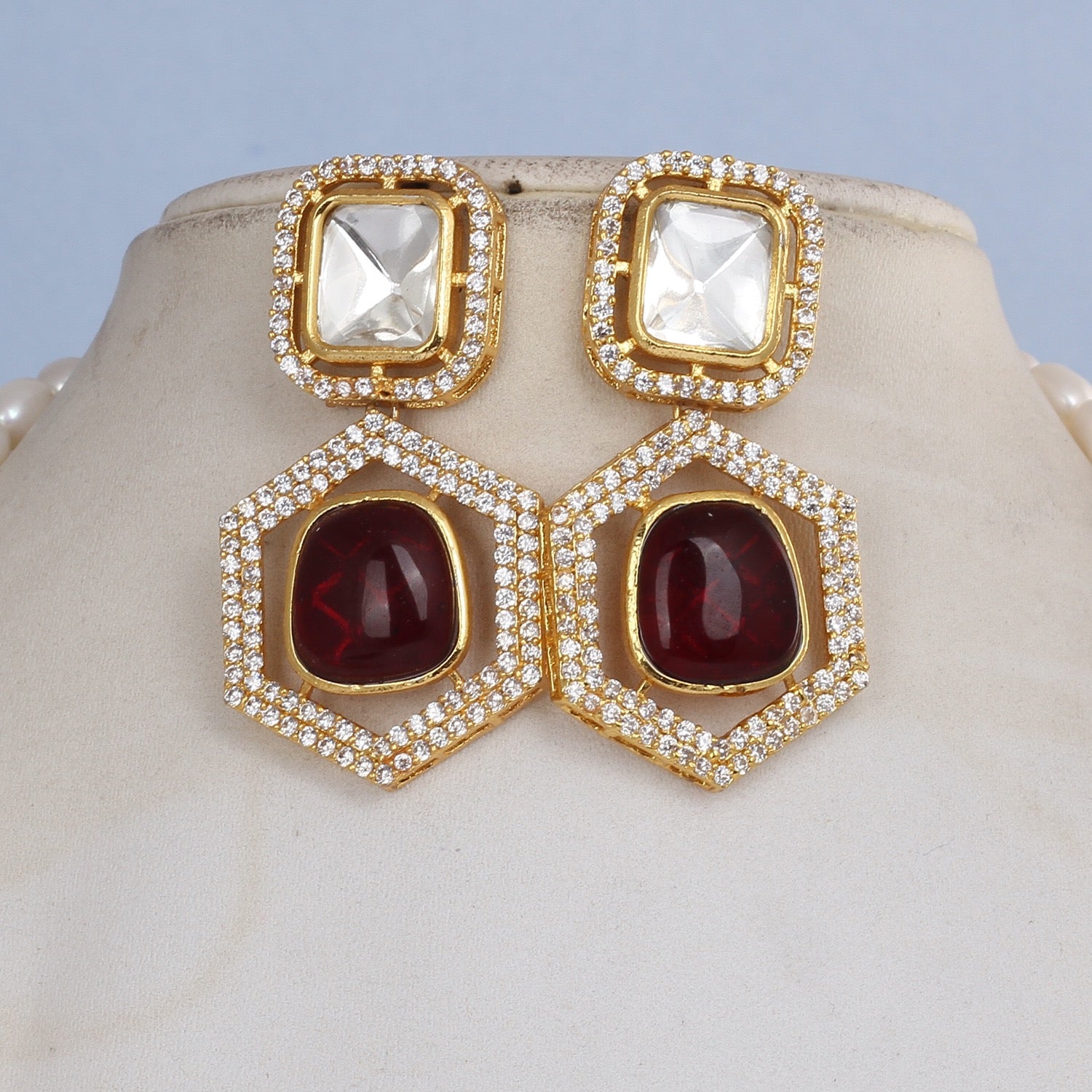 Authentic Real Natural Freshwater Pearls Side Brooch Necklace Set With Certificate(D.No ADPRLS2822)
