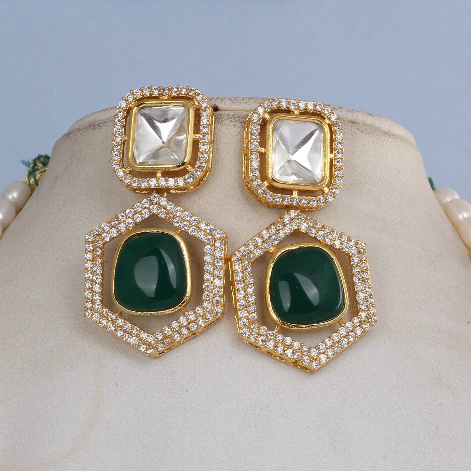 Authentic Real Natural Freshwater Pearls Side Brooch Necklace Set With Certificate(D.No ADPRLS2823)