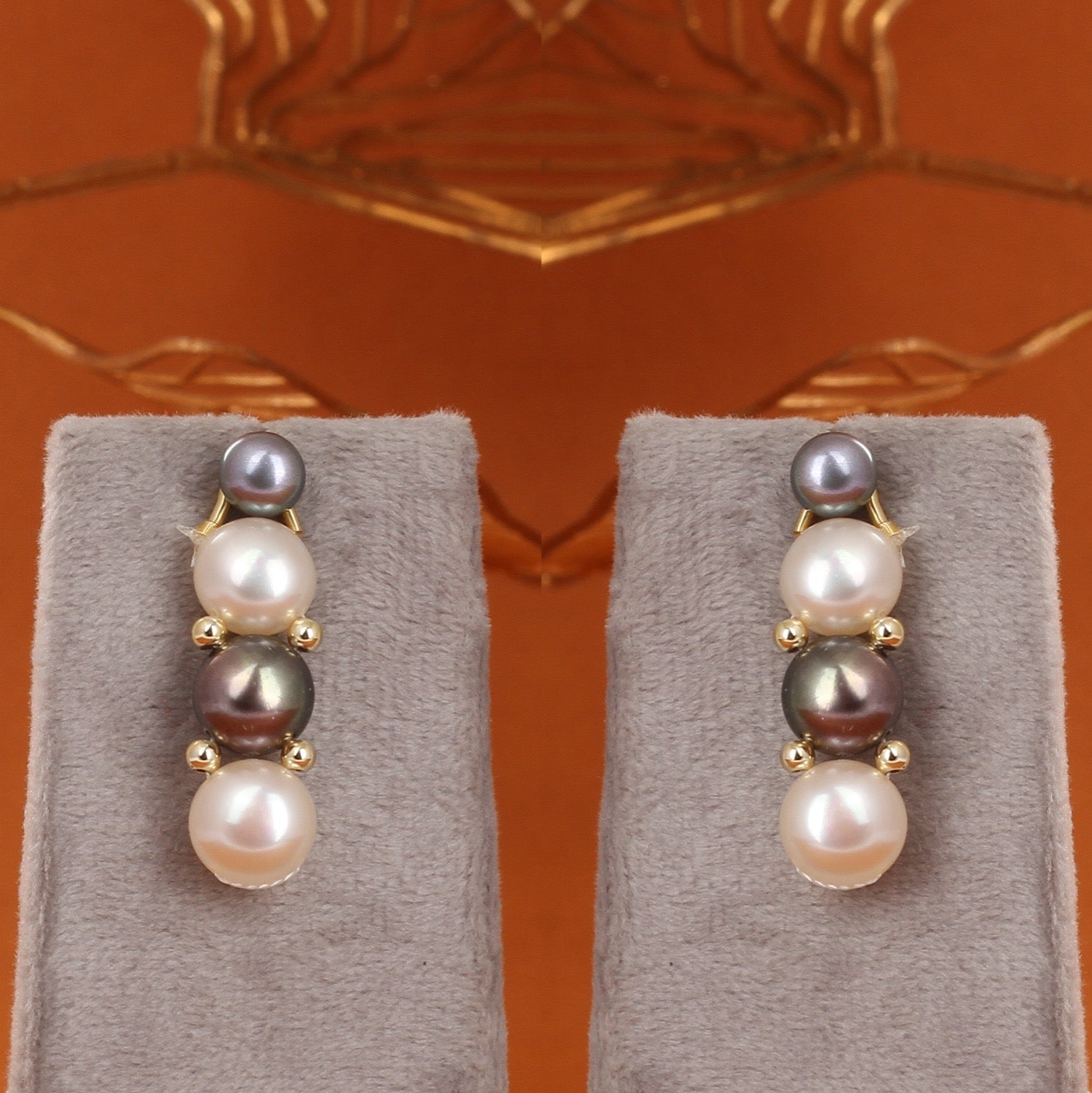 Real Natural Fresh Water Button Pearl Necklace Set With Certificate(D.No ADPRLS2856)
