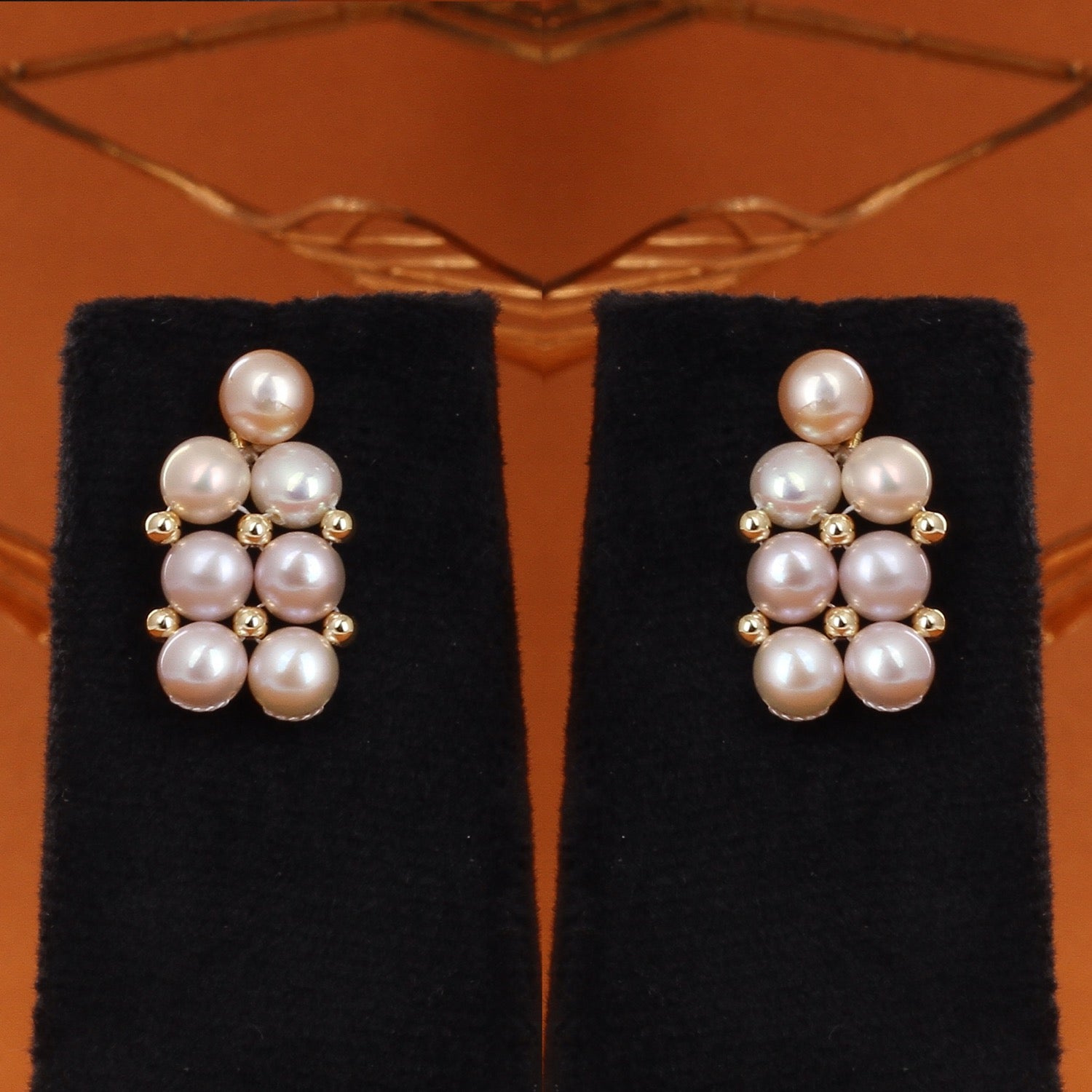 Authentic Real Natural Fresh Water Button Pearl Necklace Set With Certificate(D.No ADPRLS2859)