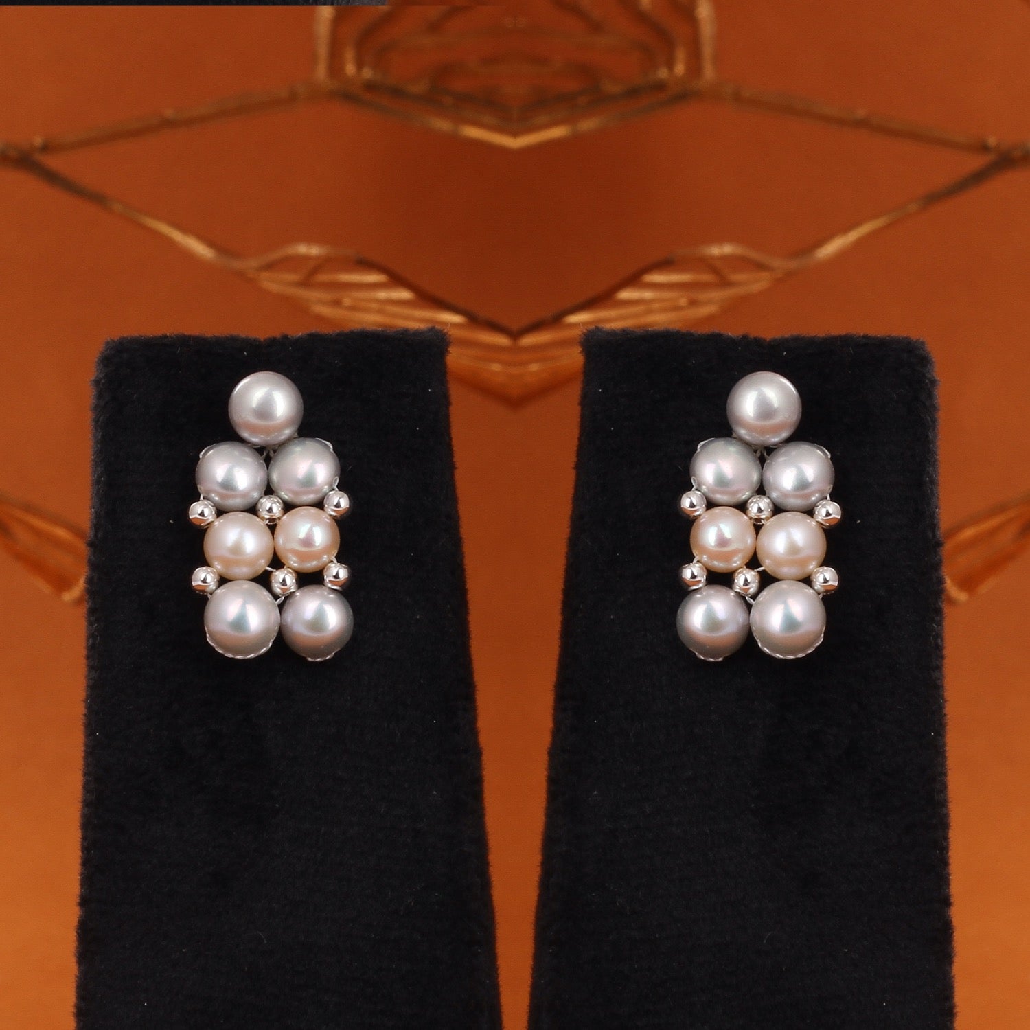 Authentic Real Natural Fresh Water Button Pearl Necklace Set With Certificate(D.No ADPRLS2860)