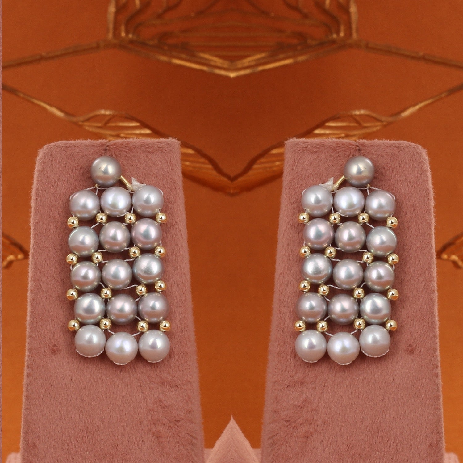 Authentic Real Natural Fresh Water Button Pearl Necklace Set With Certificate(D.No ADPRLS2863)