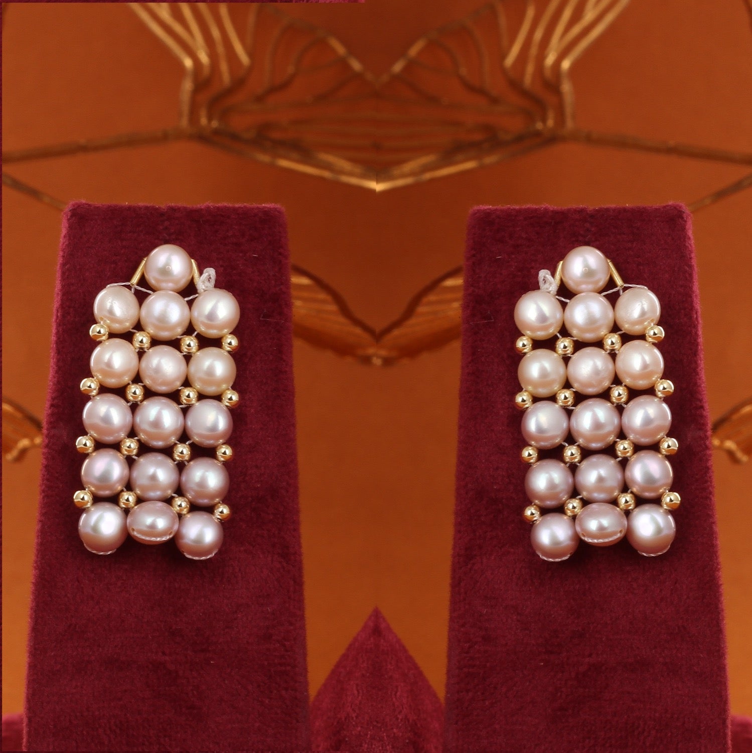 Authentic Real Natural Fresh Water Button Pearl Necklace Set With Certificate(D.No ADPRLS2864)