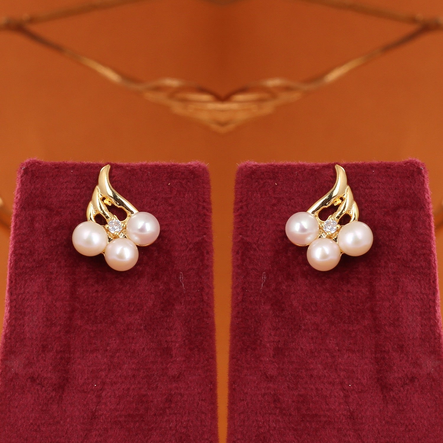 Genuine Natural Freshwater Single String Real Pearl Necklace Set With Certificate(D.No ADPRLS2874)