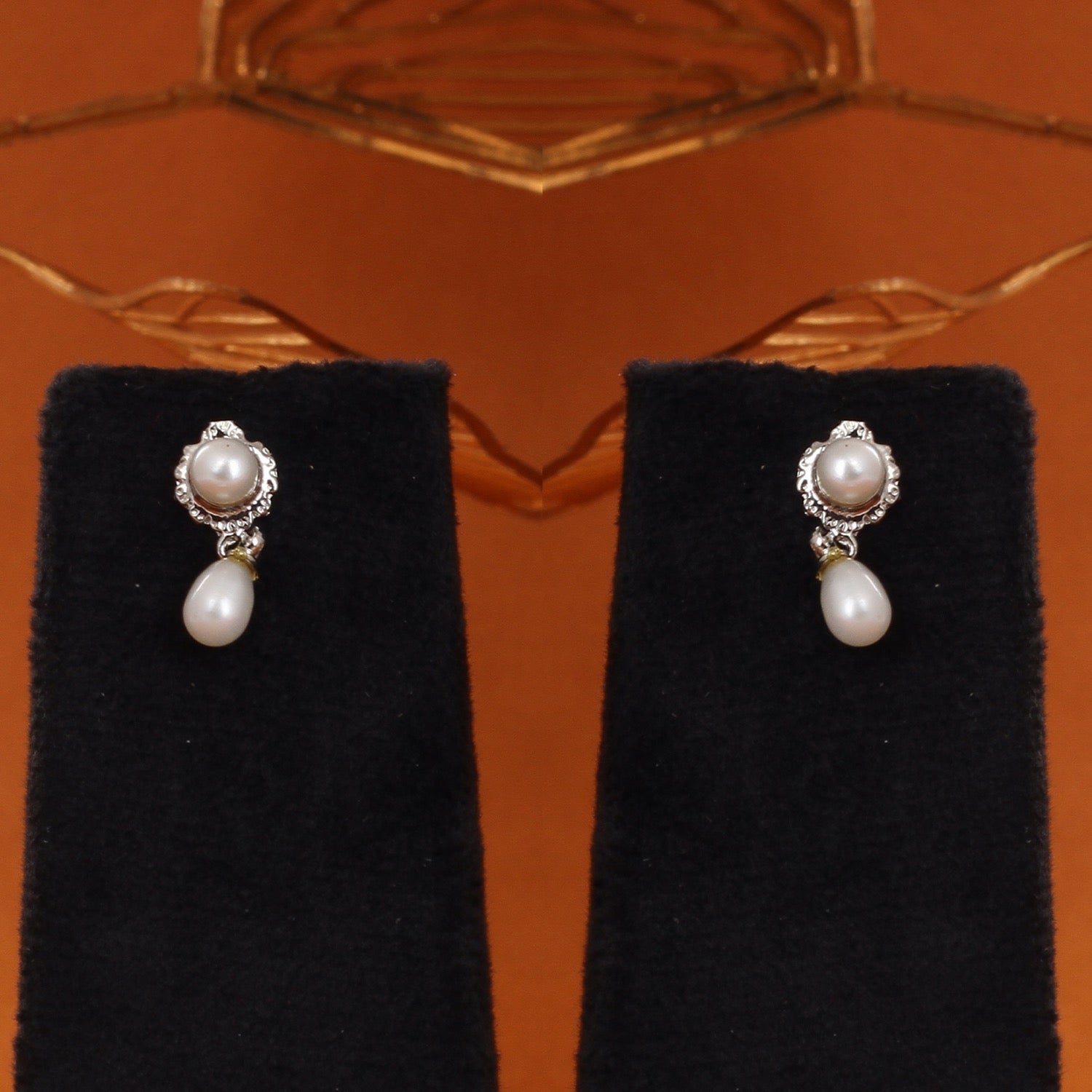 Genuine Natural Freshwater Single String Real Pearl Necklace Set With Certificate(D.No ADPRLS2891)