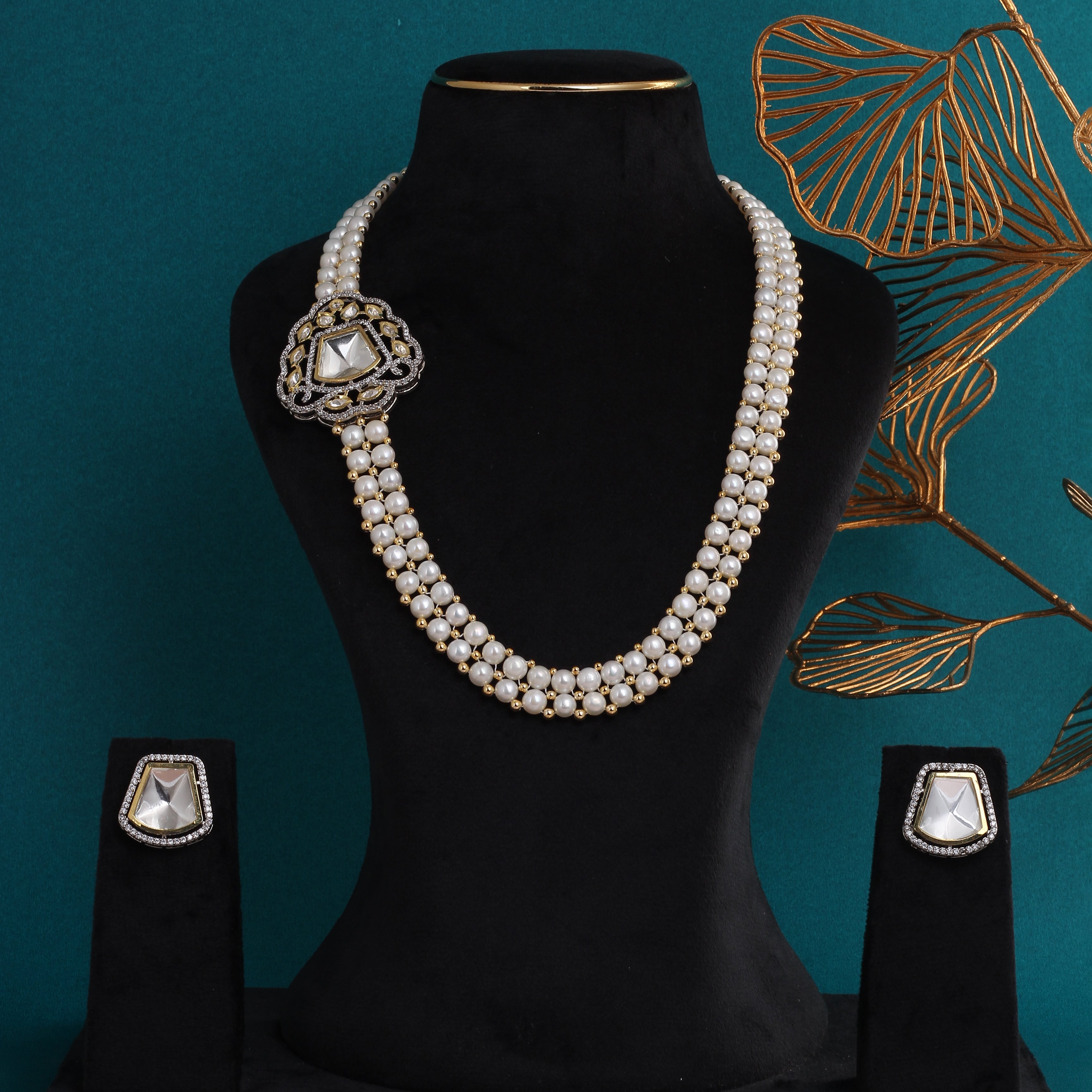 Authentic Hyderabadi Real Button Pearls Set For Women With Certificate(D.No ADPRLS2902)