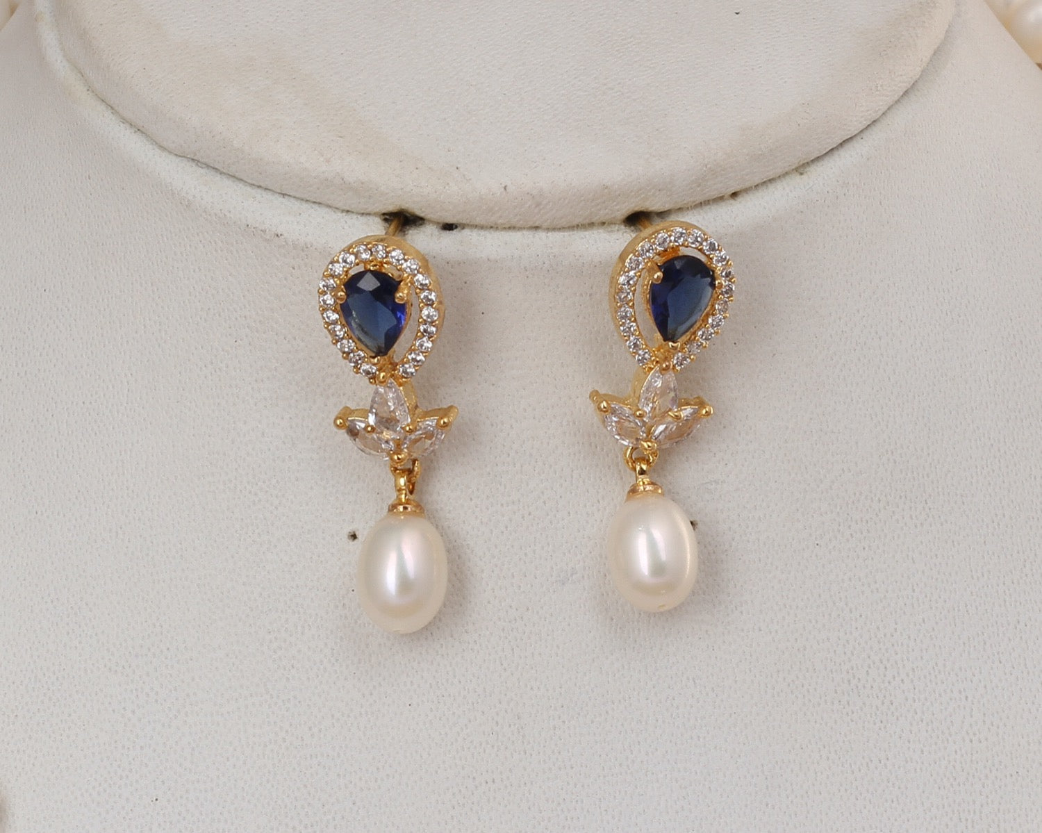 Authentic Natural Freshwater Single String Real Pearl Necklace Set With Certificate(D.No ADPRLS2906)