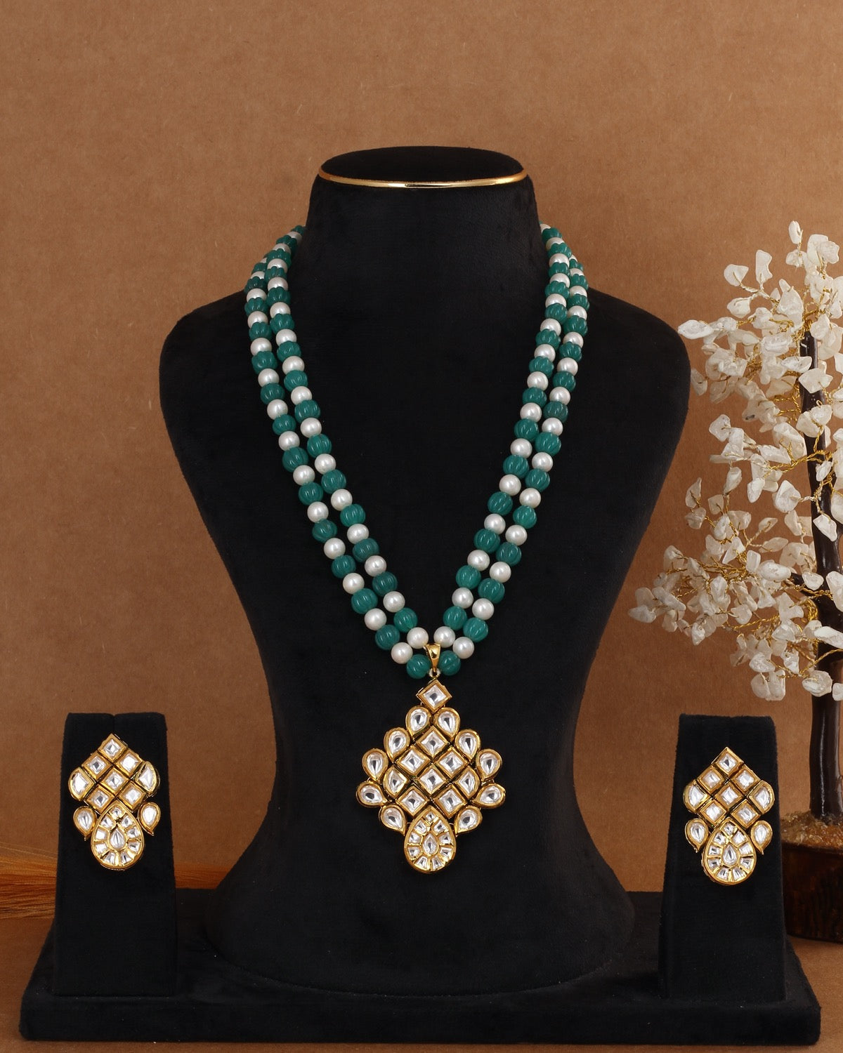 Authentic Real Natural Freshwater Pearl Necklace Set For Women With Certificate(D.No ADPRLS2940)