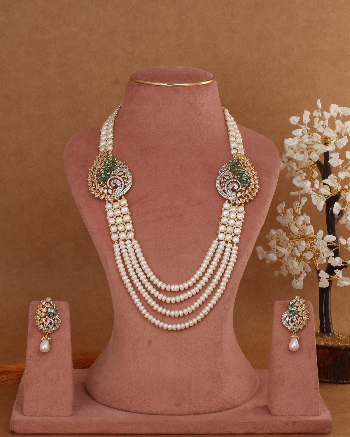 Authentic Real Natural Fresh Water Exclusive Pearl Set With Certificate For Women(D.No ADPRLS3010)