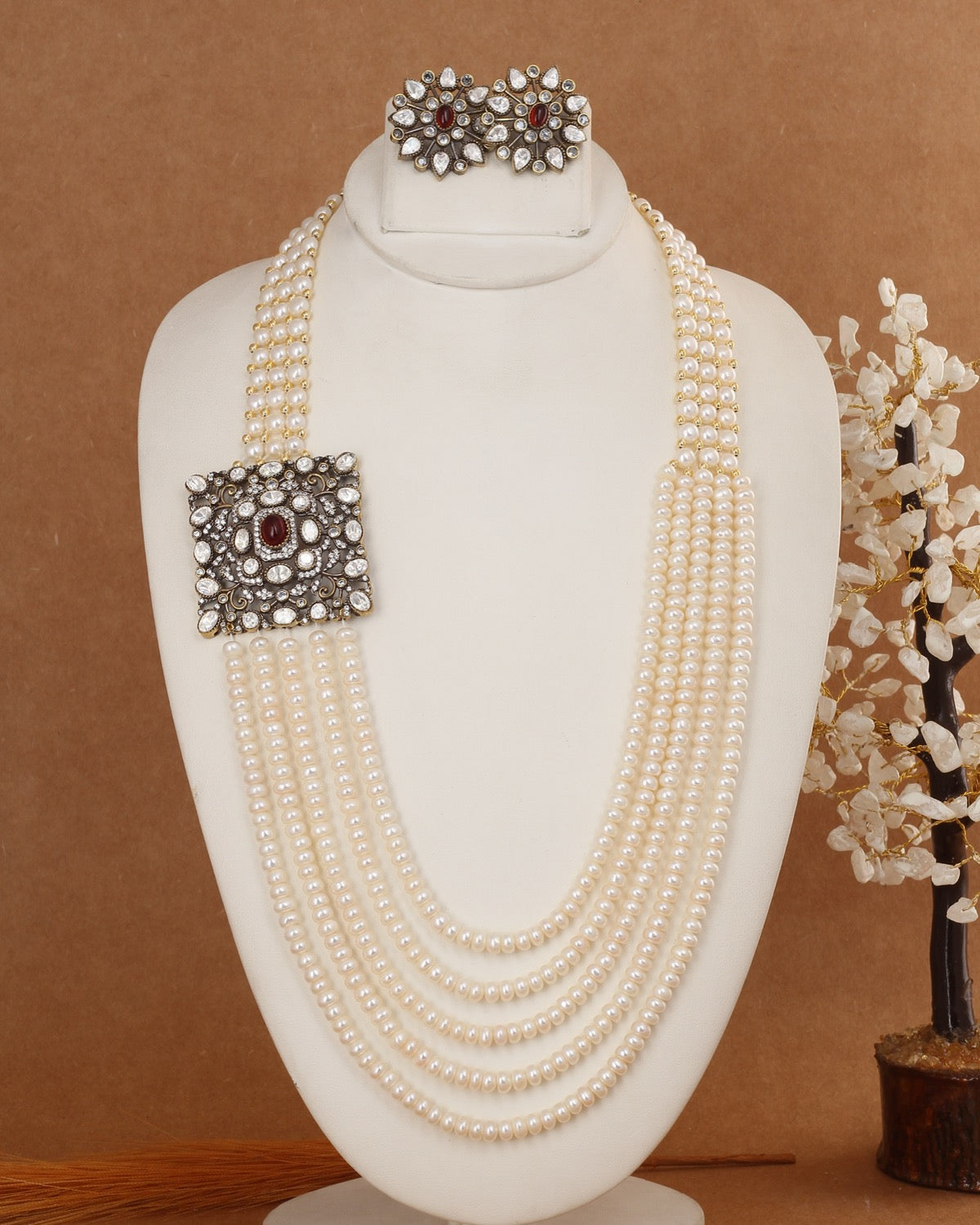 Authentic Real Natural Fresh Water Exclusive Pearl Set With Certificate For Women(D.No ADPRLS3020)
