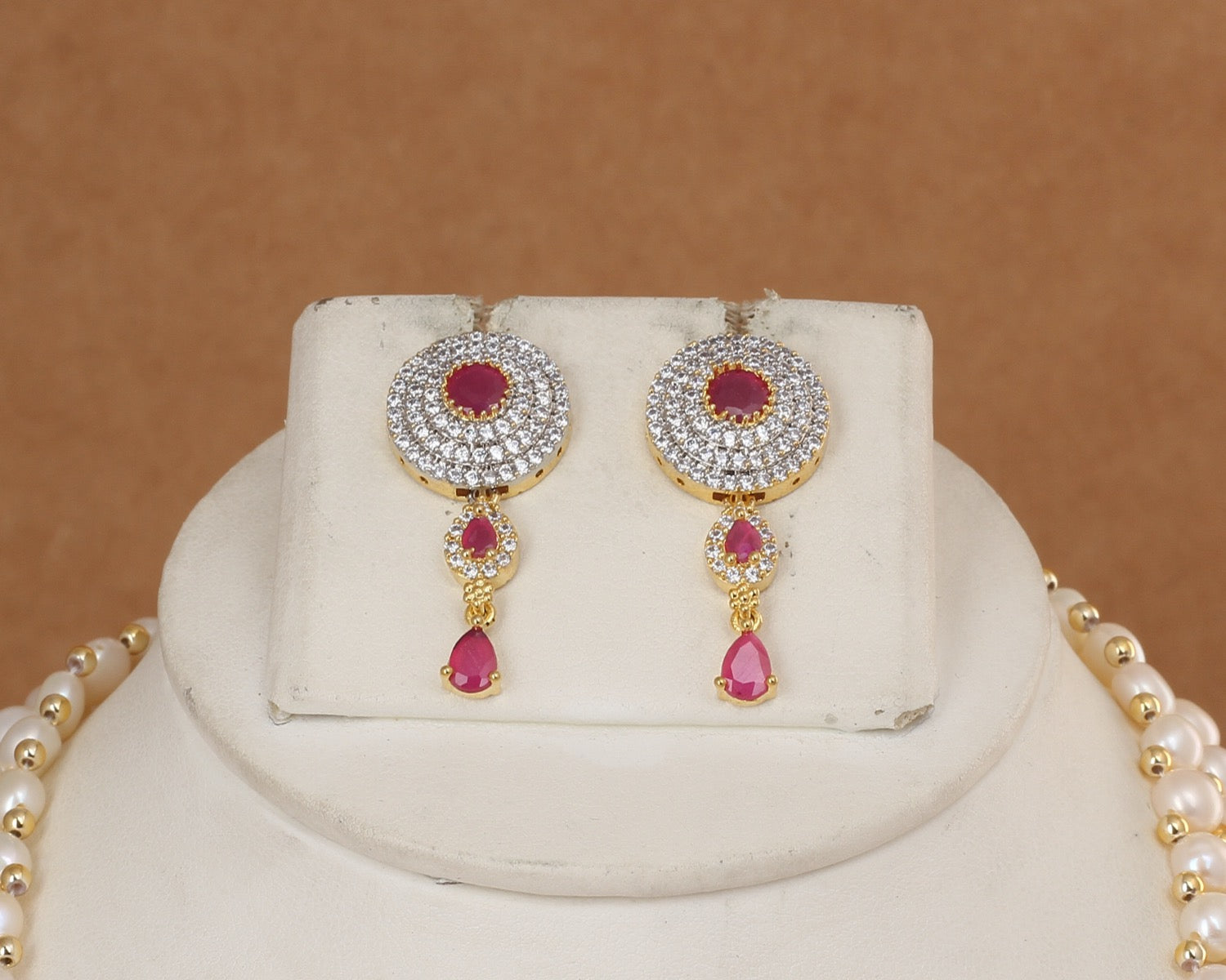 Real Authentic Natural Fresh Water Exclusive Pearl Set With Certificate For Women(D.No ADPRLS3024)