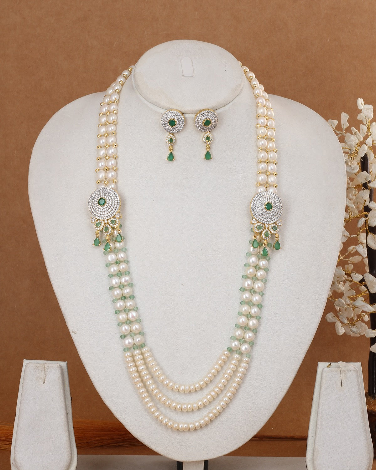 Real Authentic Natural Fresh Water Exclusive Pearl Set With Certificate For Women(D.No ADPRLS3026)