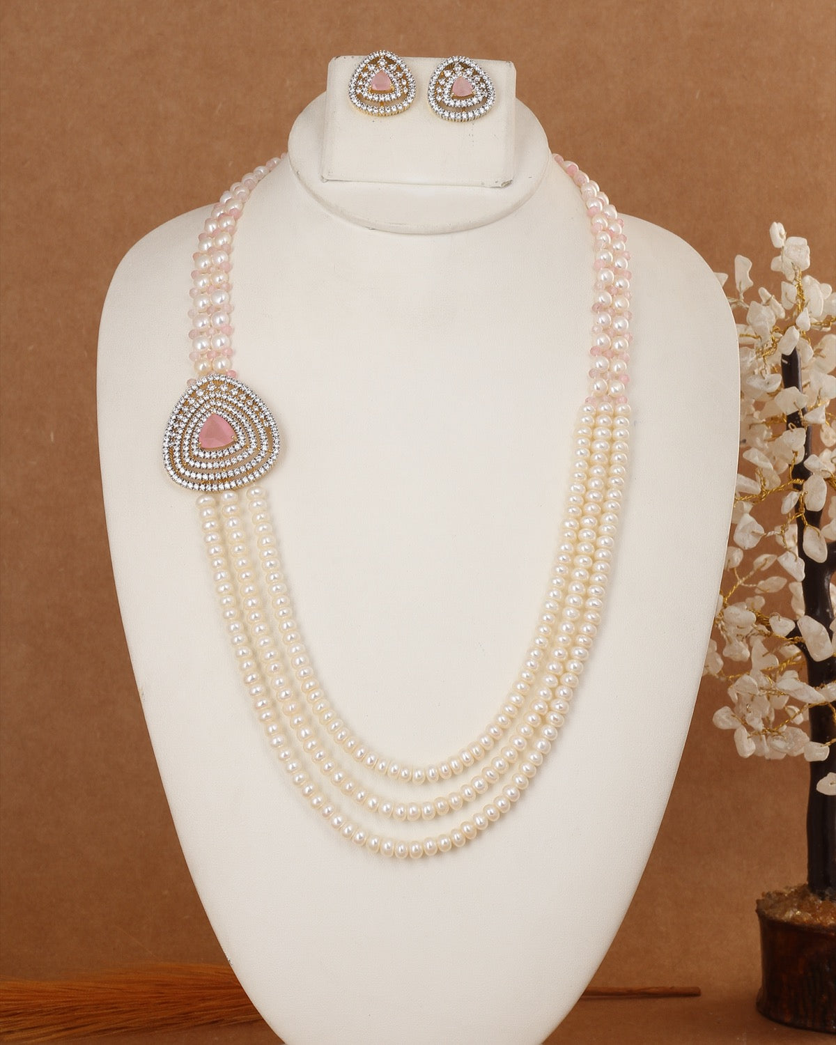 Real Authentic Natural Fresh Water Exclusive Pearl Set With Certificate For Women(D.No ADPRLS3031)