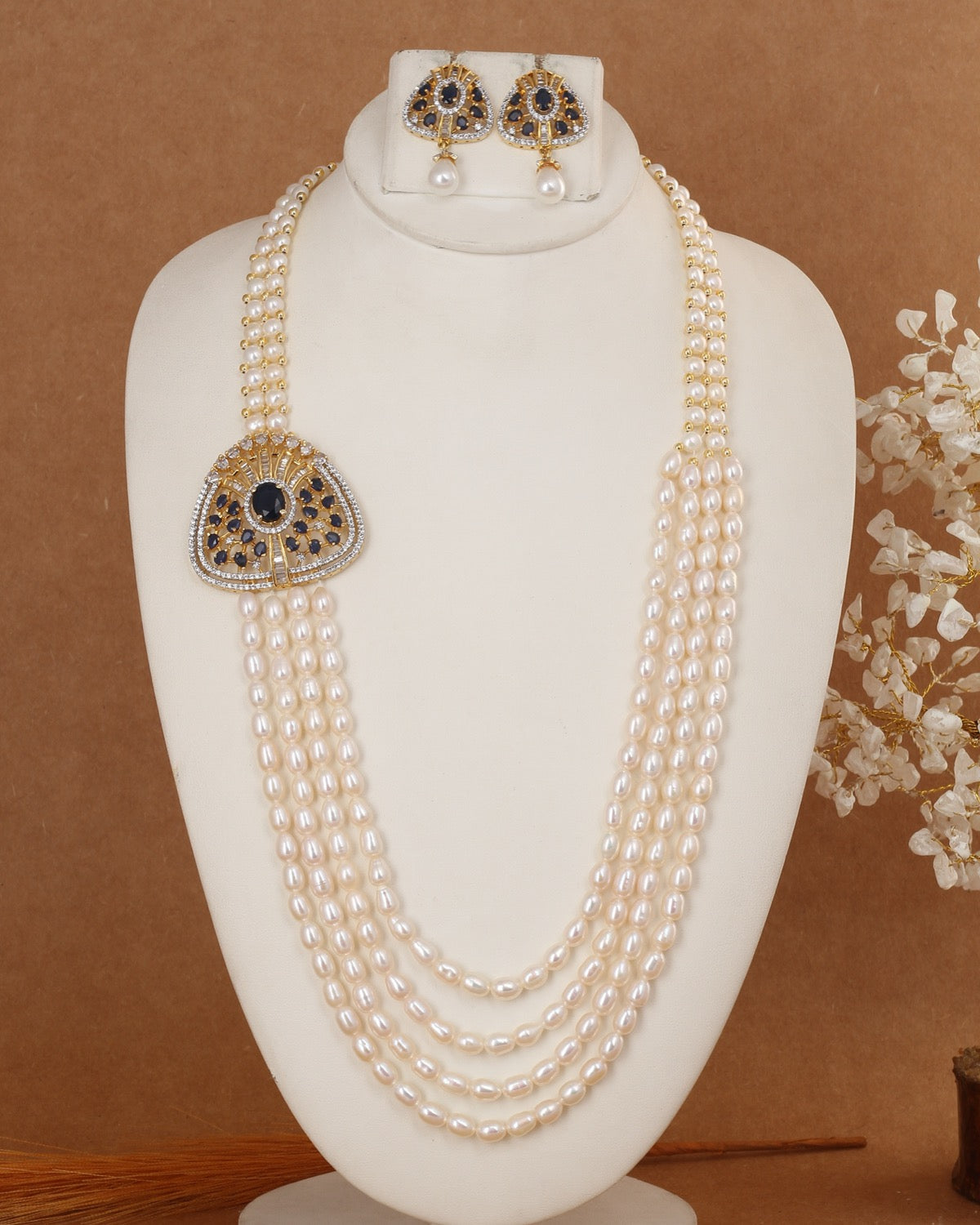Real Authentic Natural Fresh Water Exclusive Pearl Set With Certificate For Women(D.No ADPRLS3035)