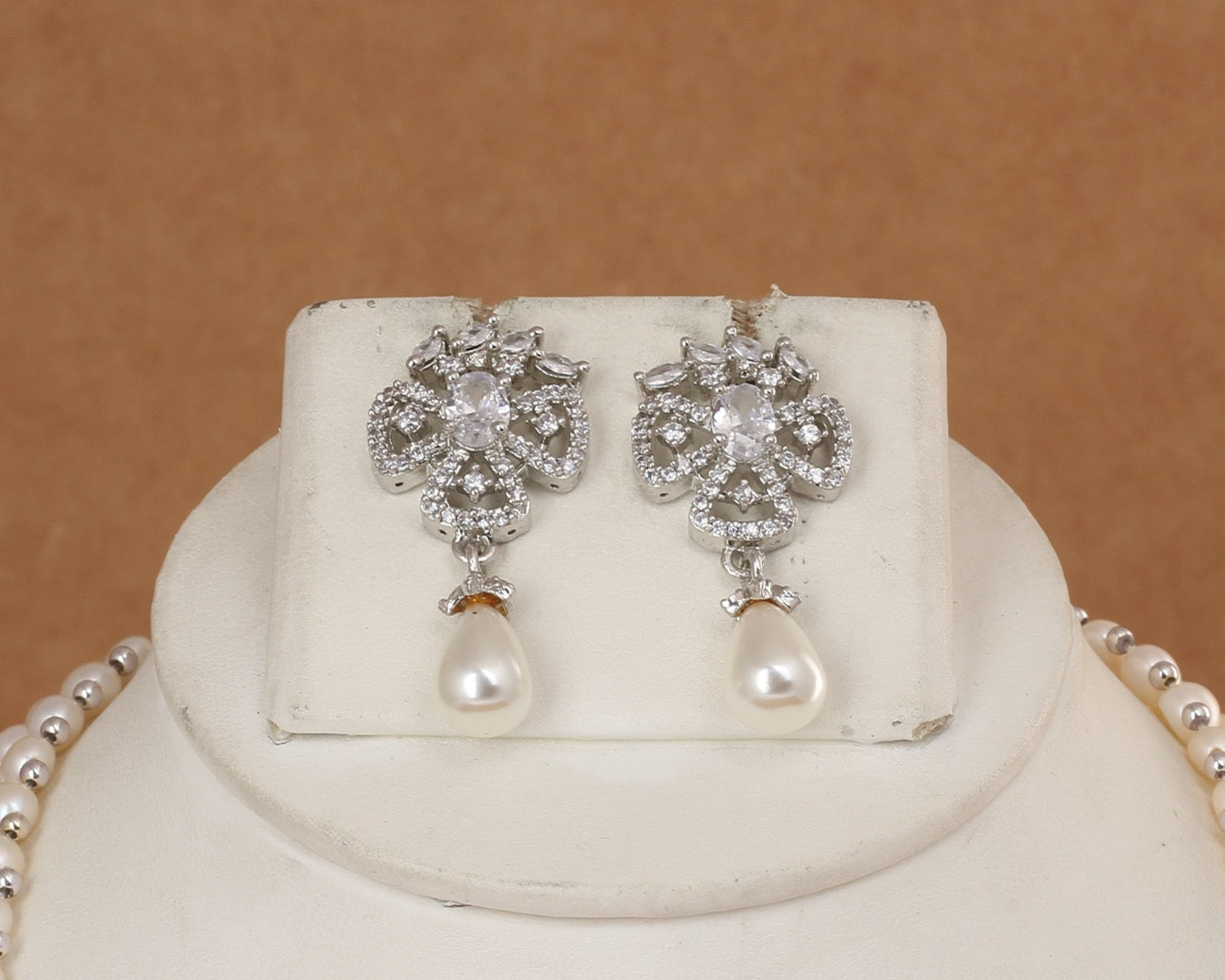 Real Authentic Natural Fresh Water Exclusive Pearl Set With Certificate For Women(D.No ADPRLS3036)