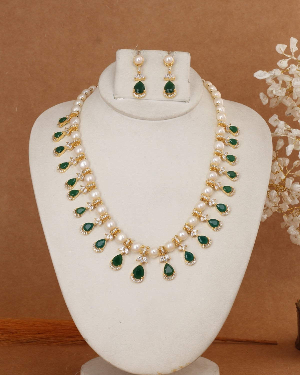 Real Natural Fresh Water Exclusive Pearl Set With Certificate For Women(D.No ADPRLS3048)
