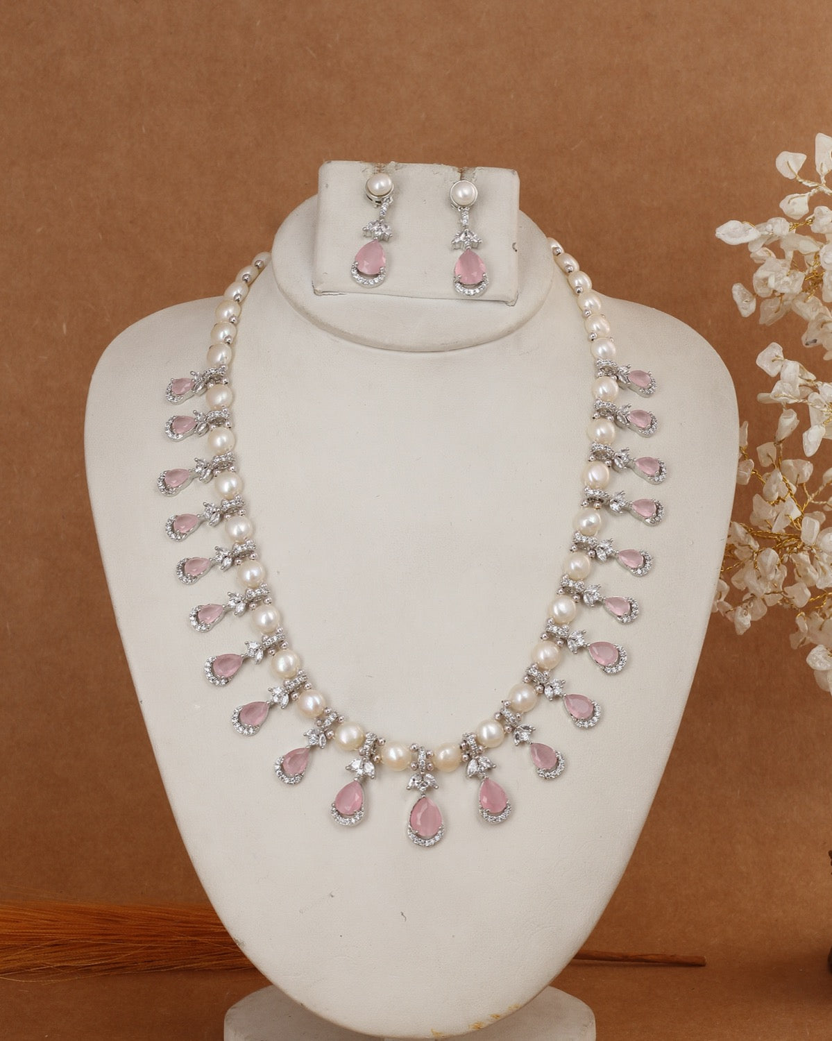 Real Natural Fresh Water Exclusive Pearl Set With Certificate For Women(D.No ADPRLS3051)