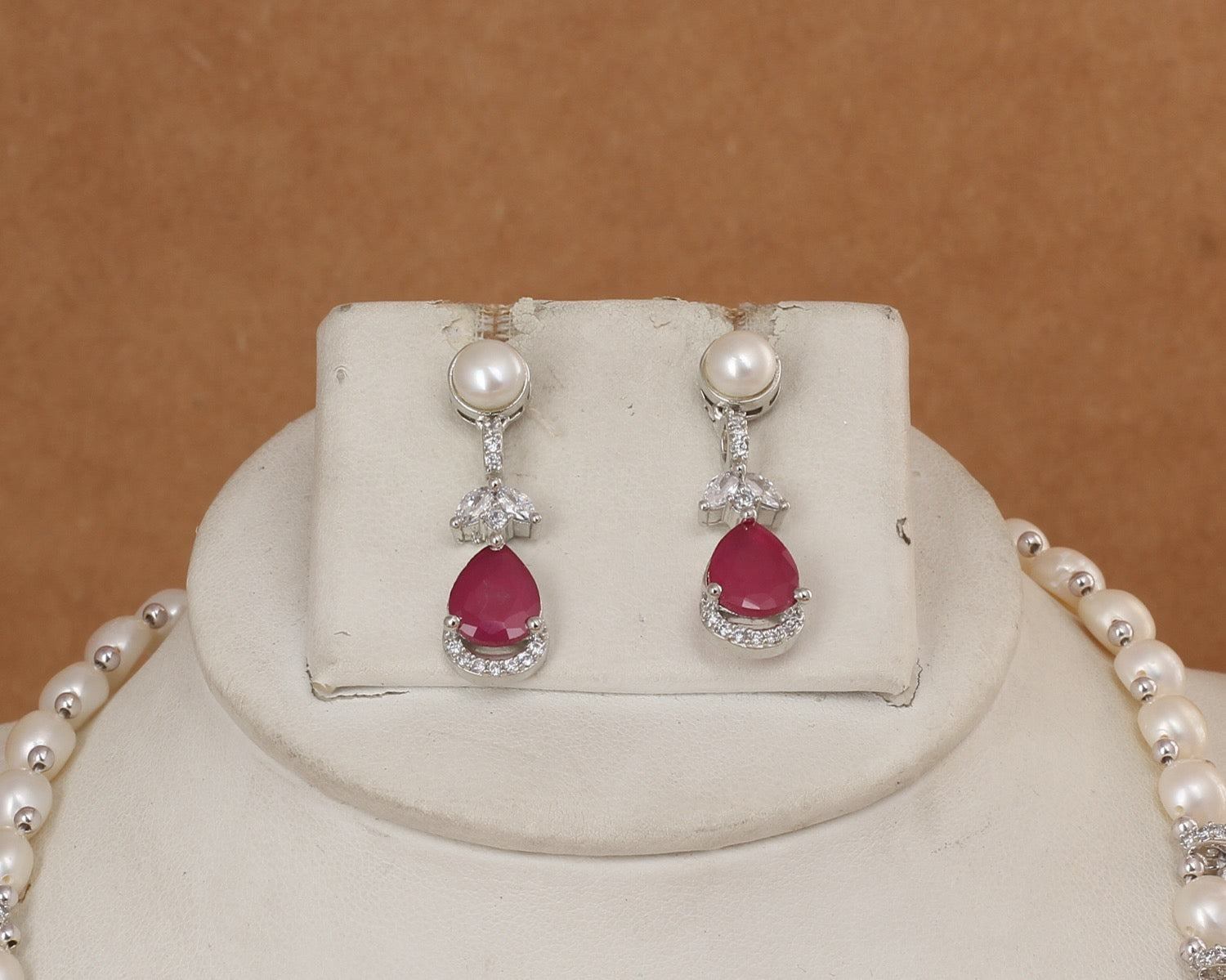 Real Natural Fresh Water Exclusive Pearl Set With Certificate For Women(D.No ADPRLS3052)