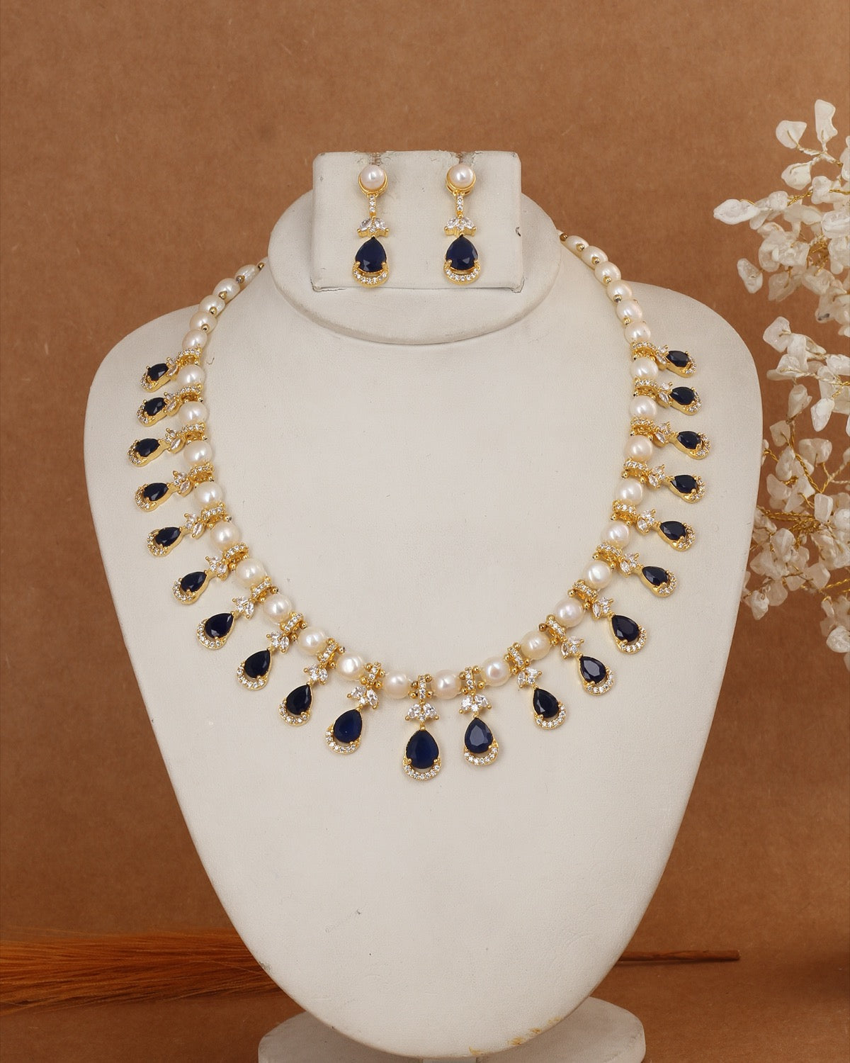 Real Natural Fresh Water Exclusive Pearl Set With Certificate For Women(D.No ADPRLS3053)
