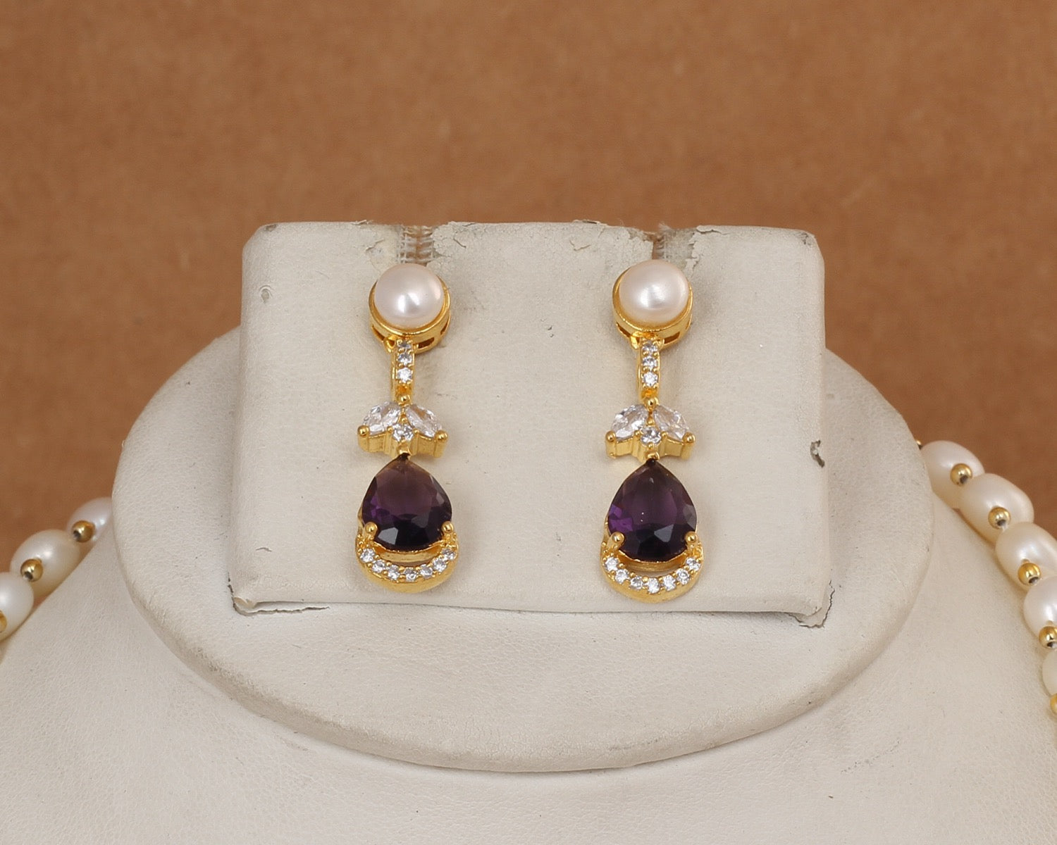 Real Natural Fresh Water Exclusive Pearl Set With Certificate For Women(D.No ADPRLS3054)
