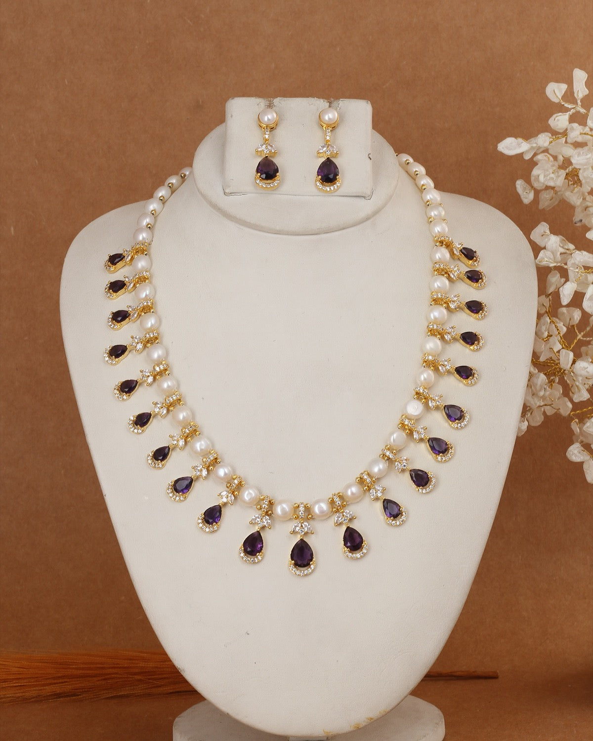 Real Natural Fresh Water Exclusive Pearl Set With Certificate For Women(D.No ADPRLS3054)