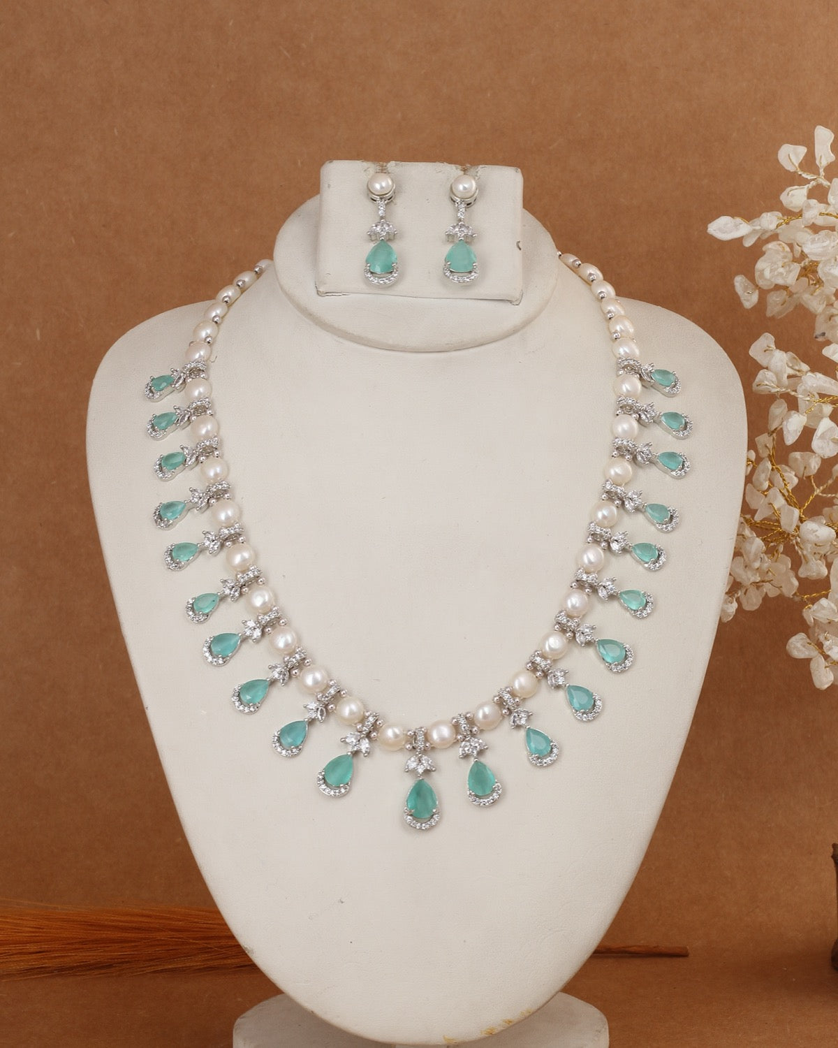 Real Natural Fresh Water Exclusive Pearl Set With Certificate For Women(D.No ADPRLS3055)