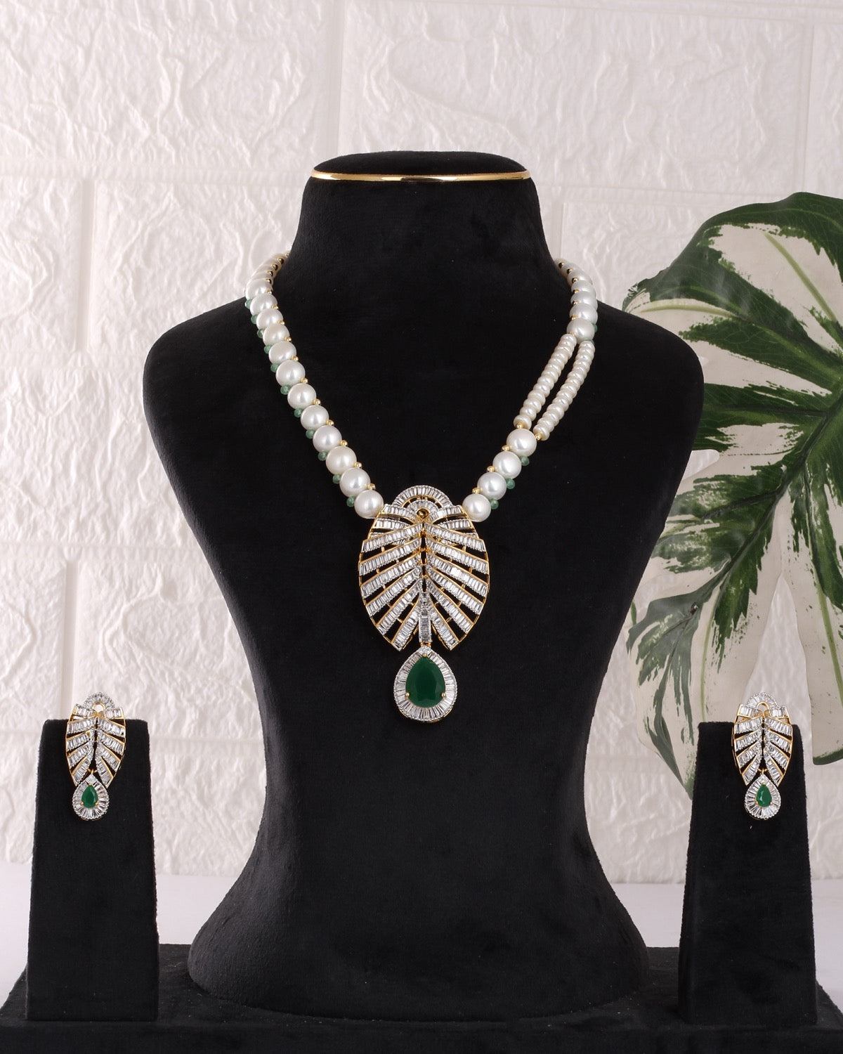 Authentic Real Natural Freshwater Button Pearl Necklace Set For Women With Certificate(D.No ADPRLS3087)