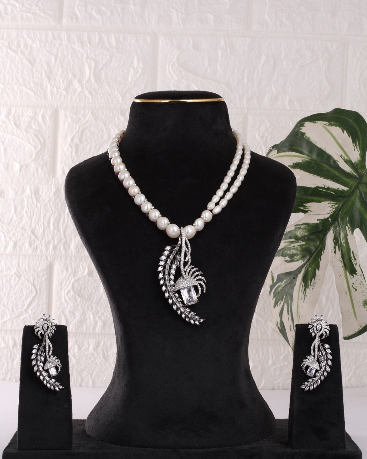Authentic Real Natural Freshwater Button Pearl Necklace Set For Women With Certificate(D.No ADPRLS3102)