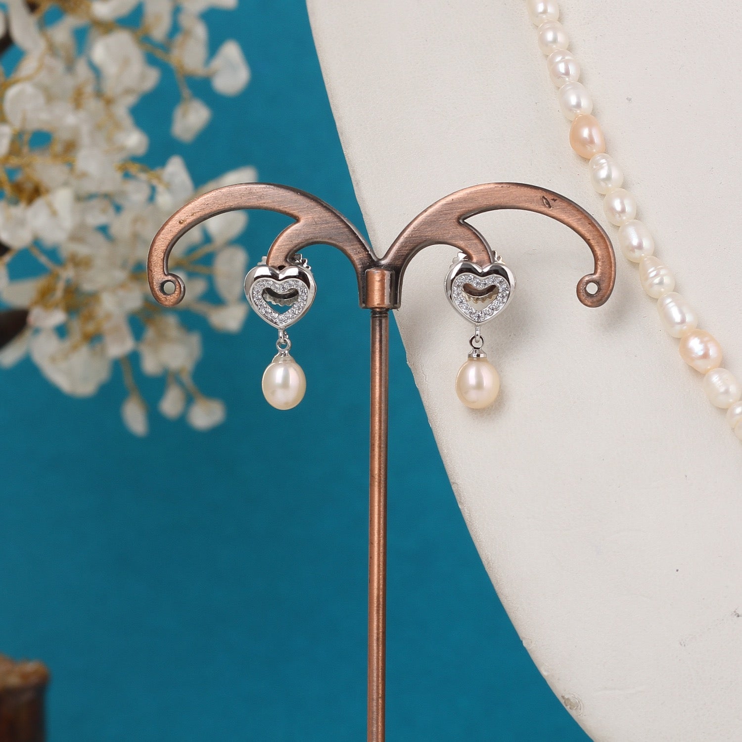 Authentic Natural Freshwater Single String Real Pearl Necklace Set With Certificate(D.No ADPRLS3151)