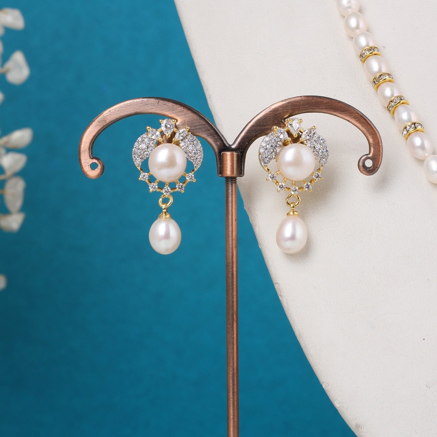 Real Natural Freshwater Single String Pearl Necklace Set With Certificate(D.No ADPRLS3155)