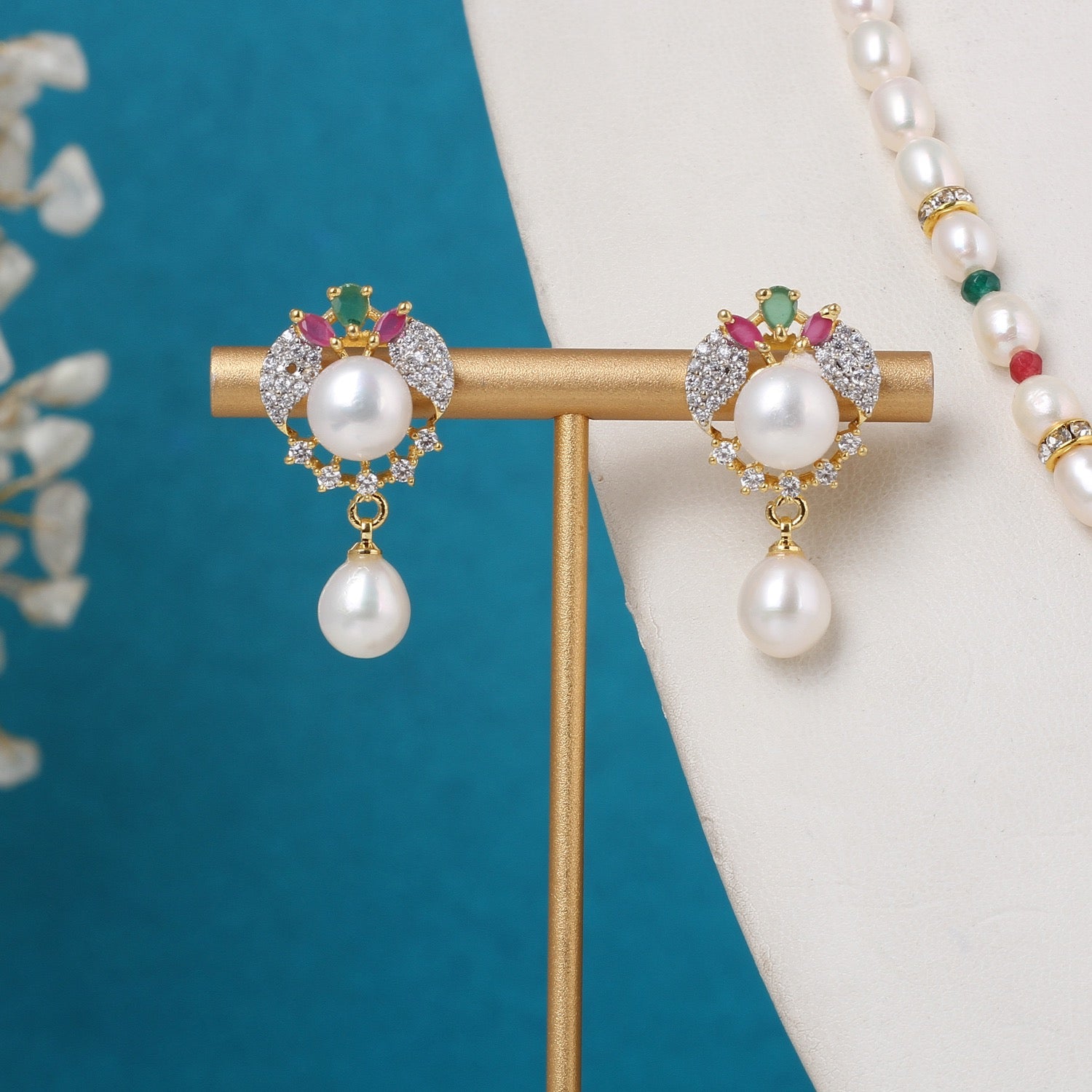 Real Natural Freshwater Single String Pearl Necklace Set With Certificate(D.No ADPRLS3156)