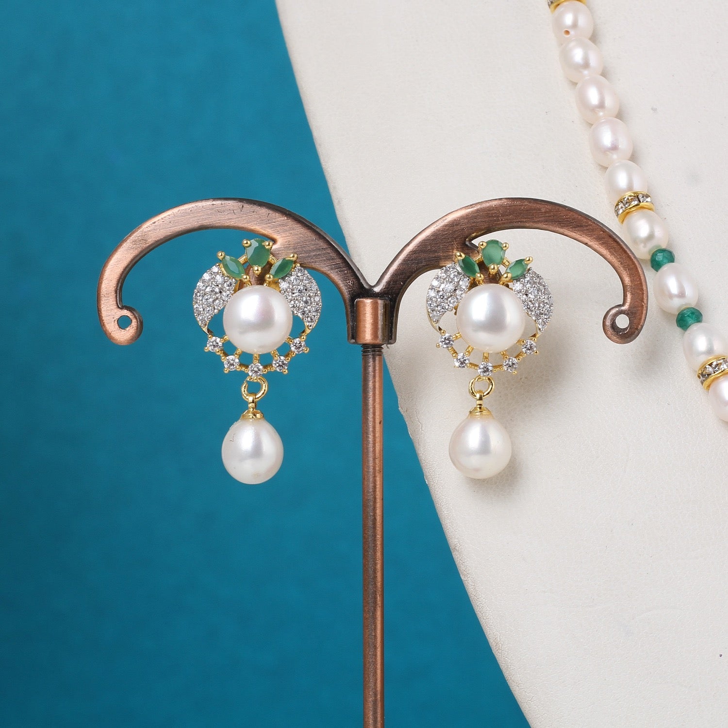 Real Natural Freshwater Single String Pearl Necklace Set With Certificate(D.No ADPRLS3157)