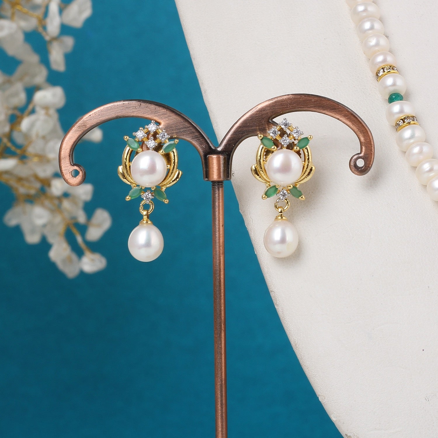 Real Natural Freshwater Single String Pearl Necklace Set With Certificate(D.No ADPRLS3160)