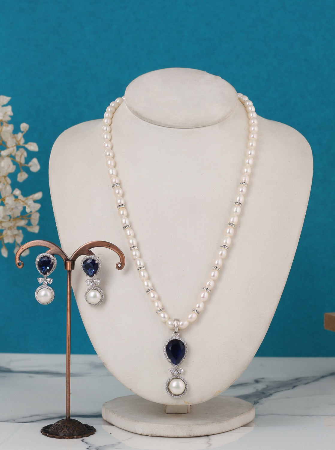 Single String Pearl Necklace Of Real Pearls Comes With Certificate(D.No ADPRLS3167)