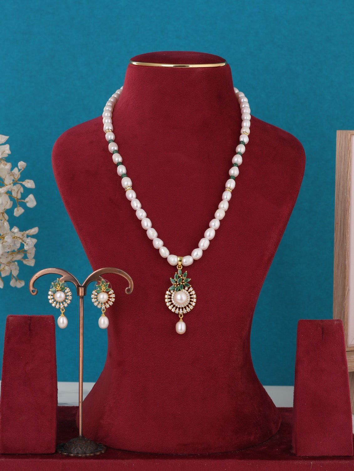 Single String Necklace Of Real Pearls Comes With Certificate(D.No ADPRLS3176)