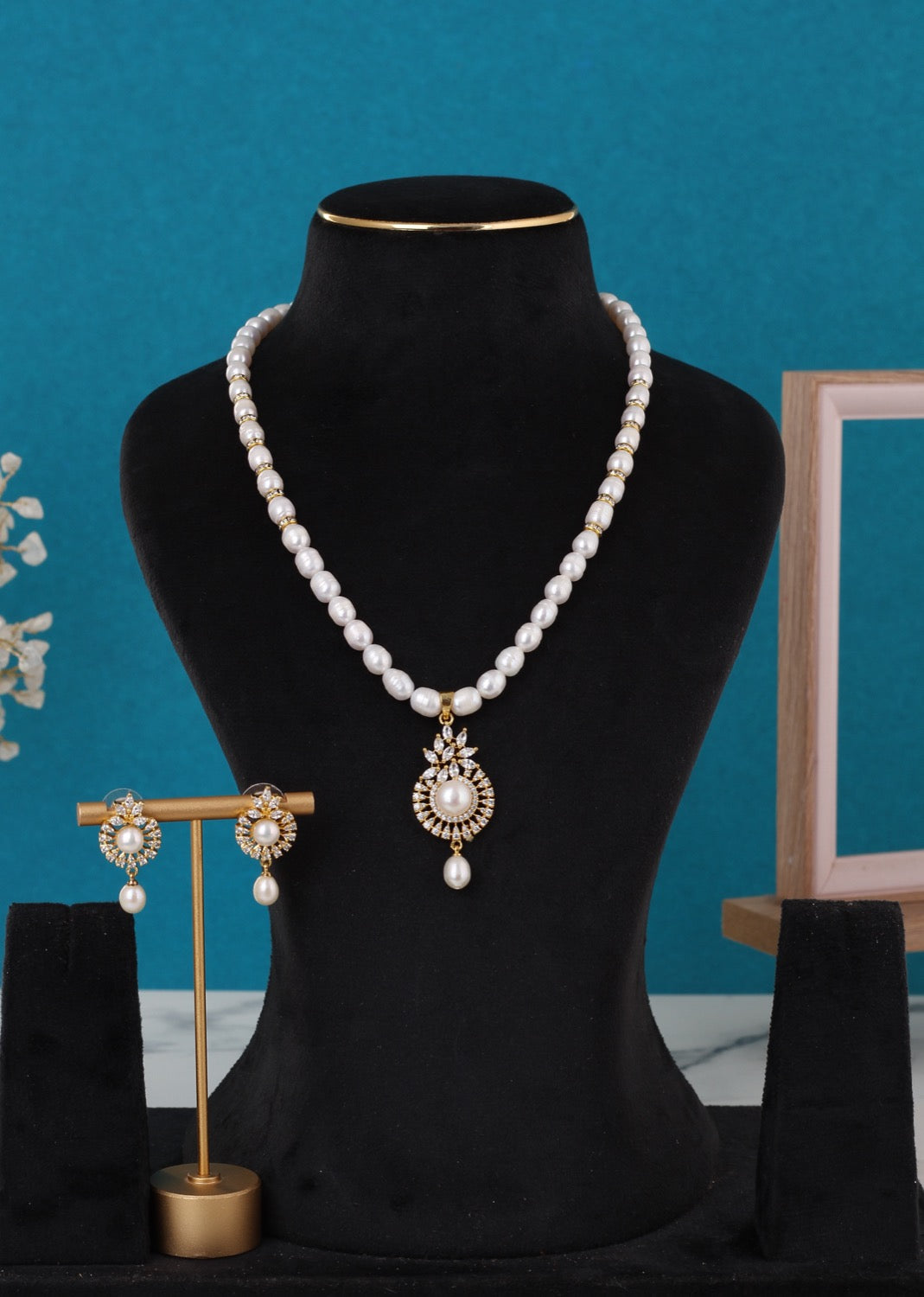 Single String Necklace Of Real Pearls Comes With Certificate(D.No ADPRLS3178)