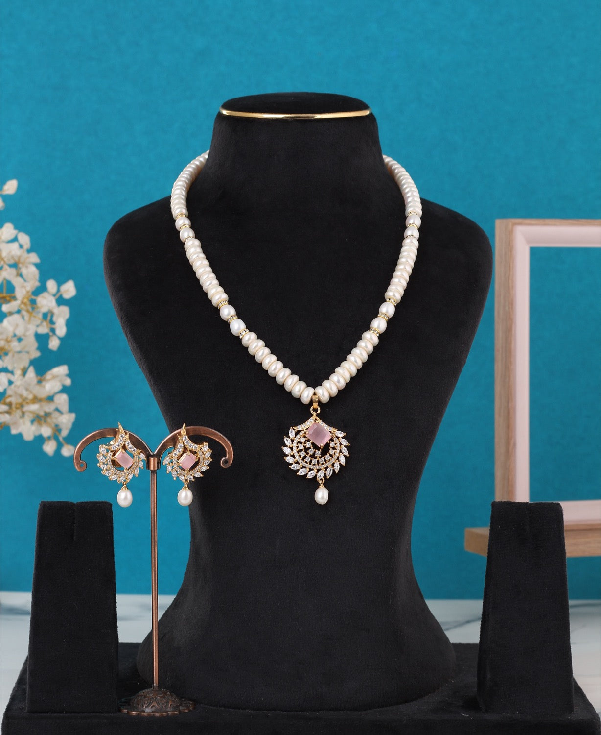 Single String Necklace Of Real Pearls Comes With Certificate(D.No ADPRLS3180)