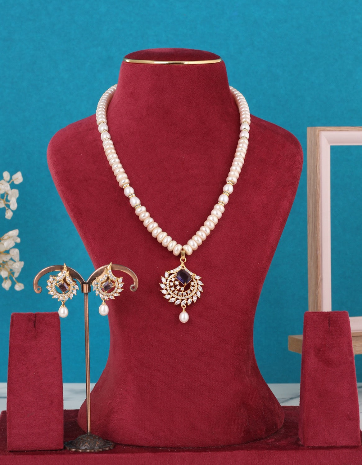 Single String Necklace Of Real Pearls Comes With Certificate(D.No ADPRLS3182)
