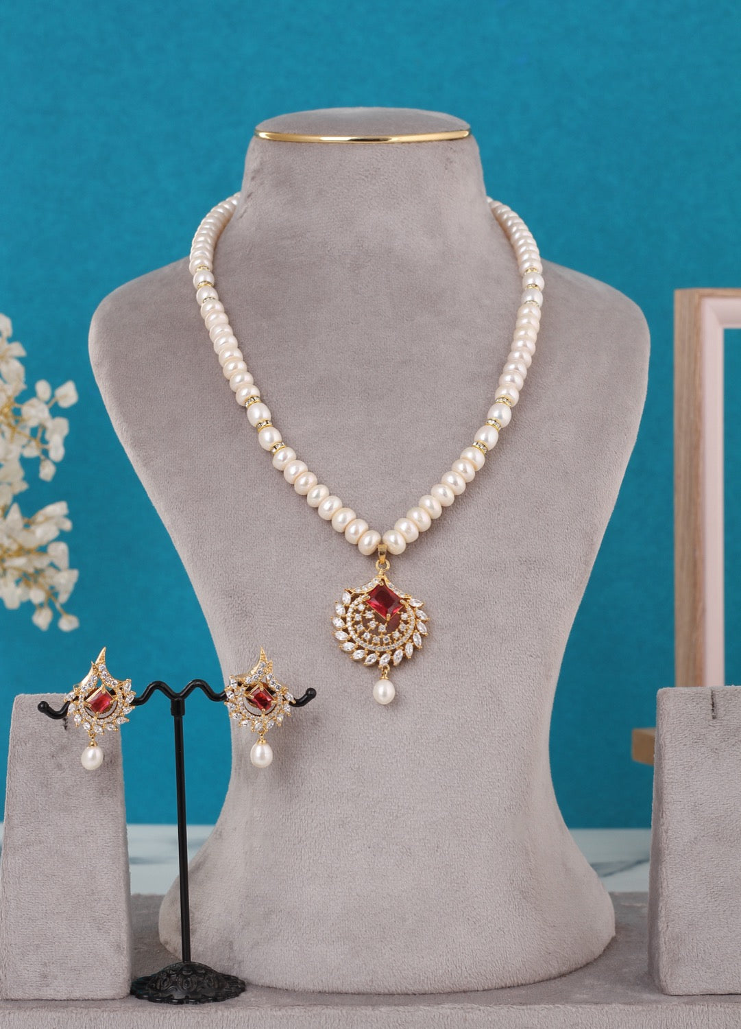 Single String Necklace Of Real Pearls Comes With Certificate(D.No ADPRLS3184)