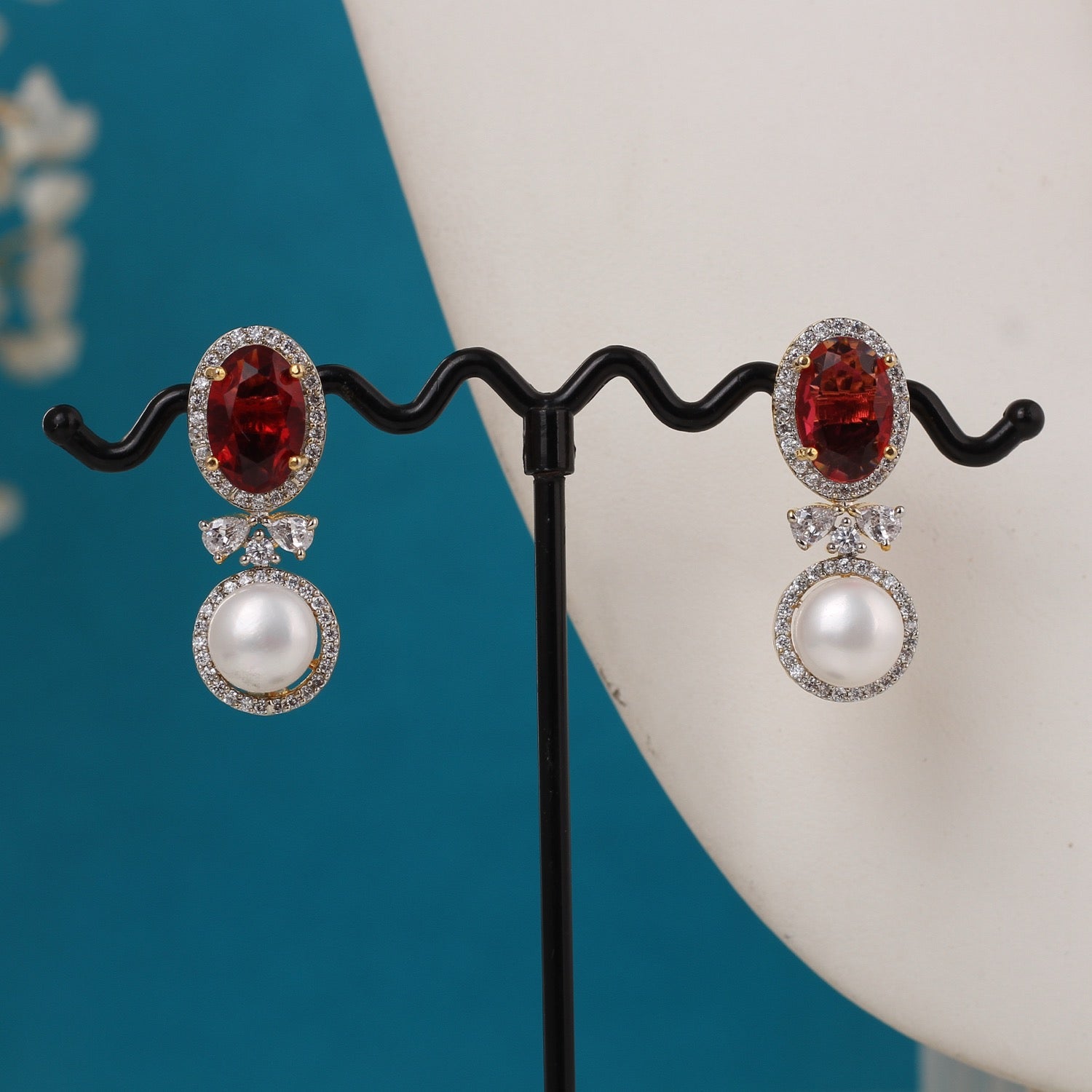 Single String Necklace Of Real Pearls Comes With CZ Pendant Set n Certificate(D.No ADPRLS3187)