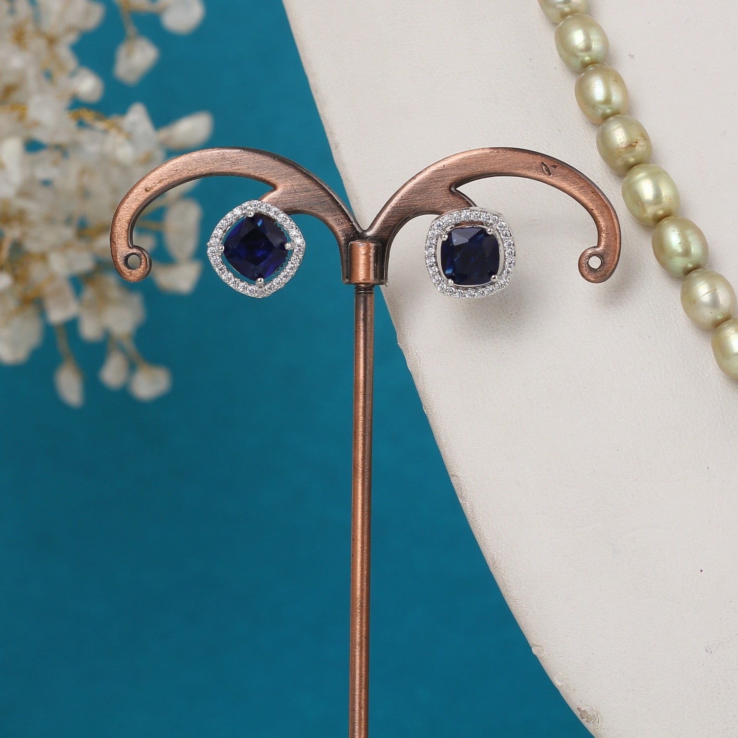 Real Pearls Coloured String Comes With Beautiful Small CZ Stone Pendant Set n Certificate(D.No ADPRLS3228)
